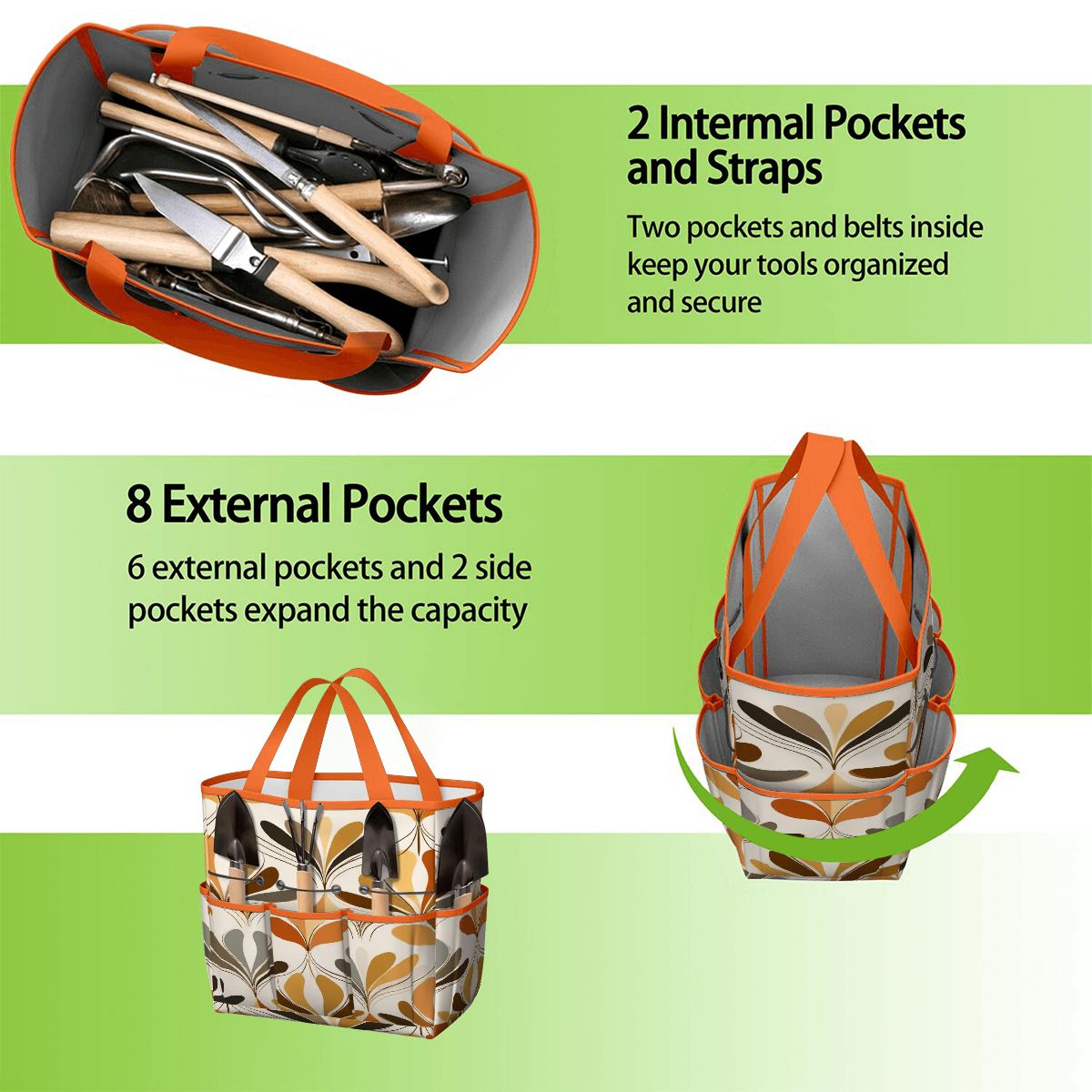 Kate McEnroe New York Mid Century Modern Retro 70s Mod Floral Garden Tool BagGarden Tool BaglsK2OT7mGm