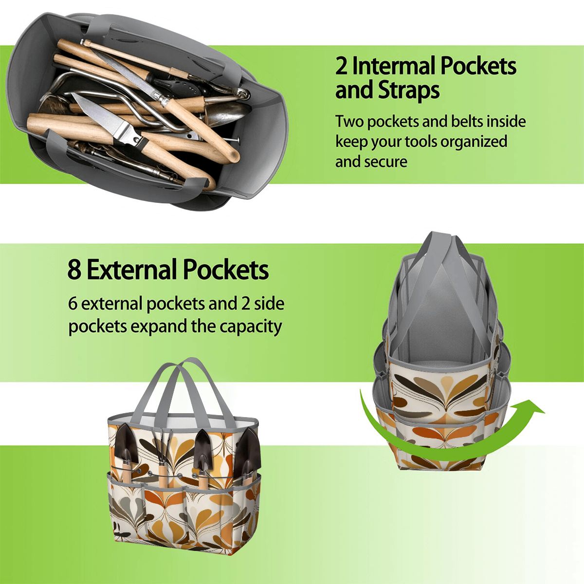 Kate McEnroe New York Mid Century Modern Retro 70s Mod Floral Garden Tool BagGarden Tool BaglsK2OT7mGm