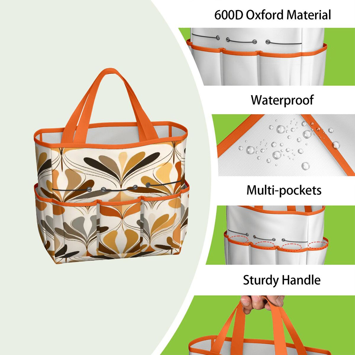 Kate McEnroe New York Mid Century Modern Retro 70s Mod Floral Garden Tool BagGarden Tool BaglsK2OT7mGm