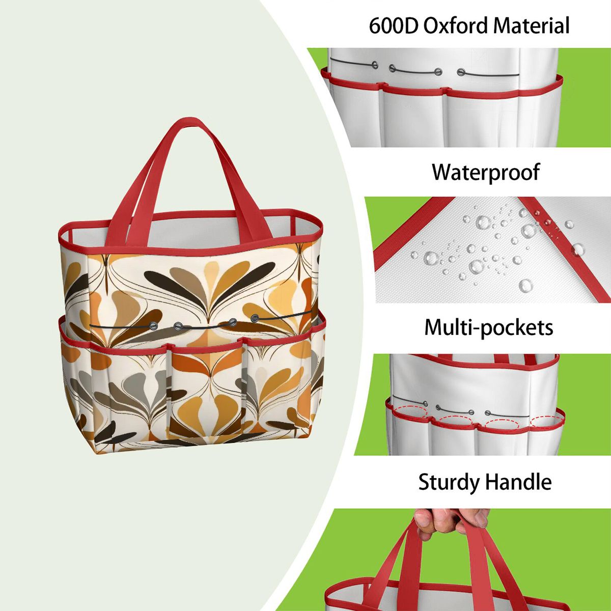 Kate McEnroe New York Mid Century Modern Retro 70s Mod Floral Garden Tool BagGarden Tool BaglsK2OT7mGm