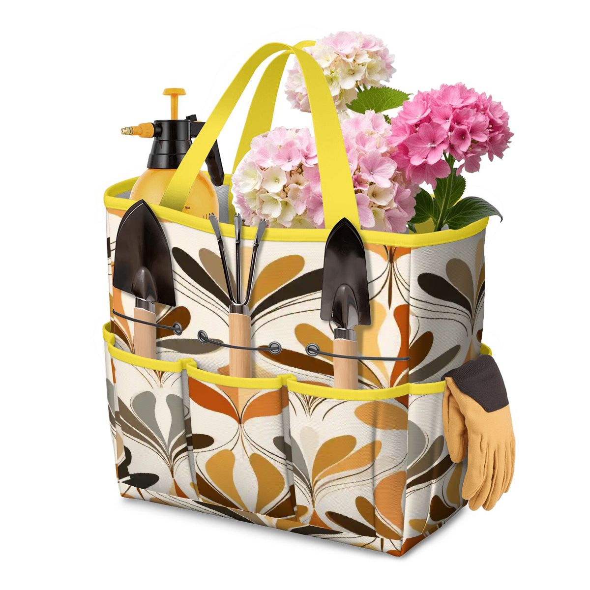 Kate McEnroe New York Mid Century Modern Retro 70s Mod Floral Garden Tool BagGarden Tool BaglsK2OT7mGm