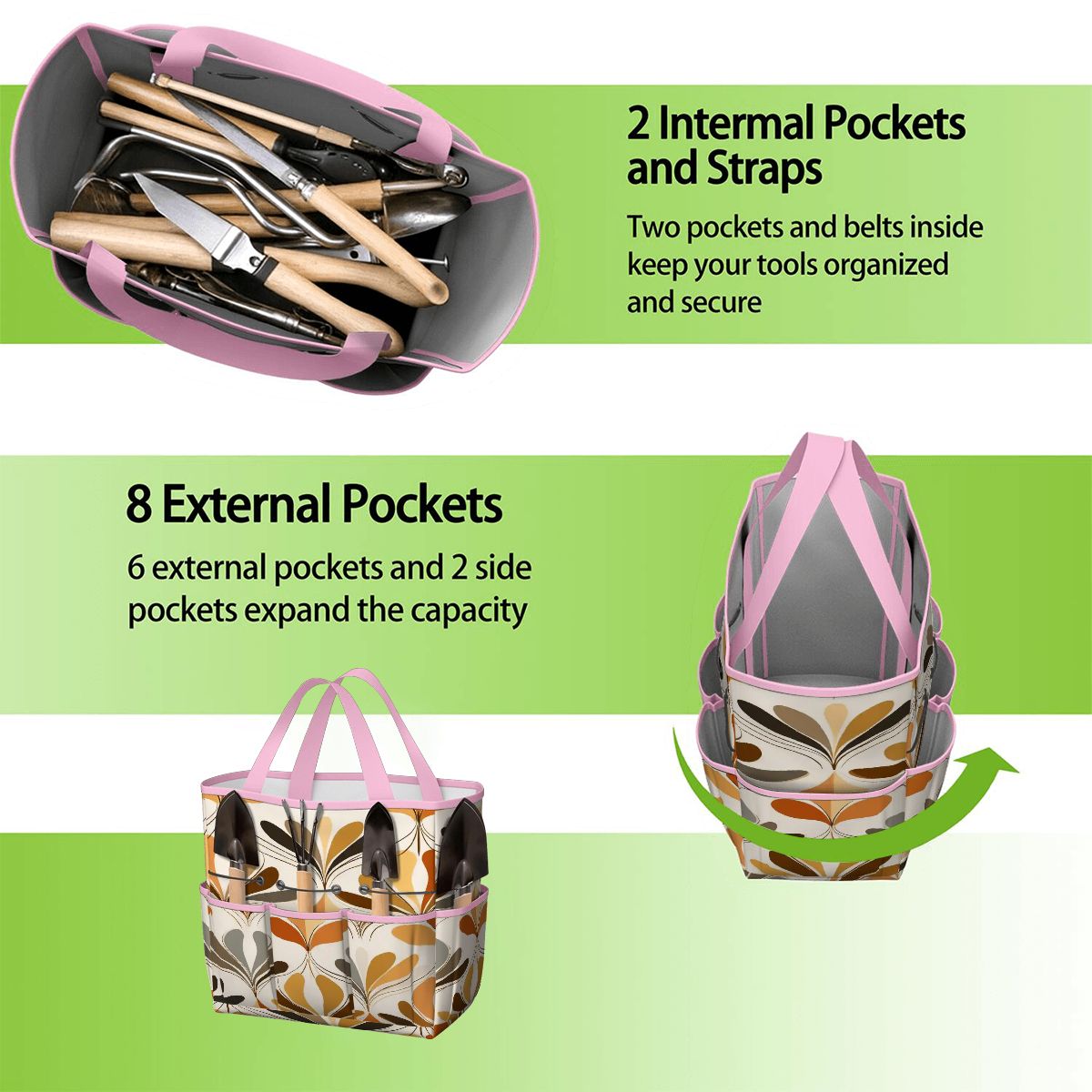 Kate McEnroe New York Mid Century Modern Retro 70s Mod Floral Garden Tool BagGarden Tool BaglsK2OT7mGm