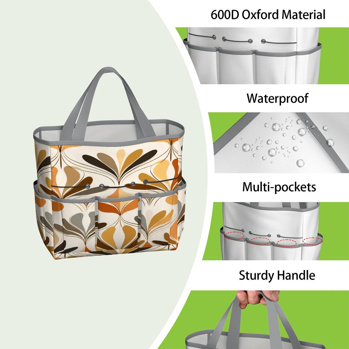 Kate McEnroe New York Mid Century Modern Retro 70s Mod Floral Garden Tool BagGarden Tool BaglsK2OT7mGm