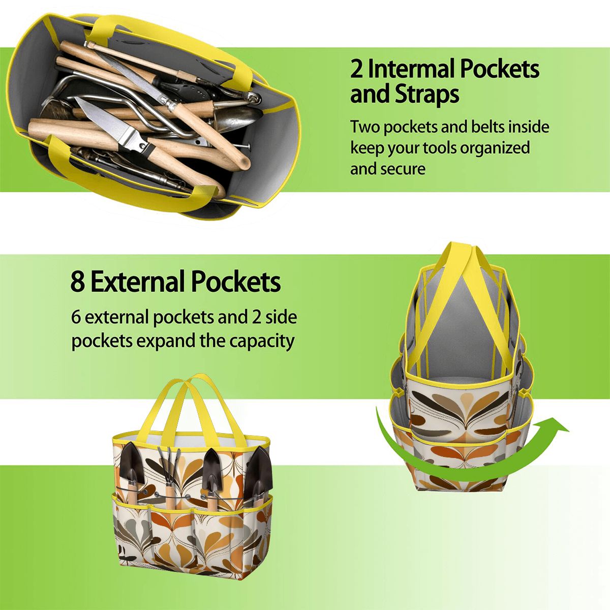 Kate McEnroe New York Mid Century Modern Retro 70s Mod Floral Garden Tool BagGarden Tool BaglsK2OT7mGm