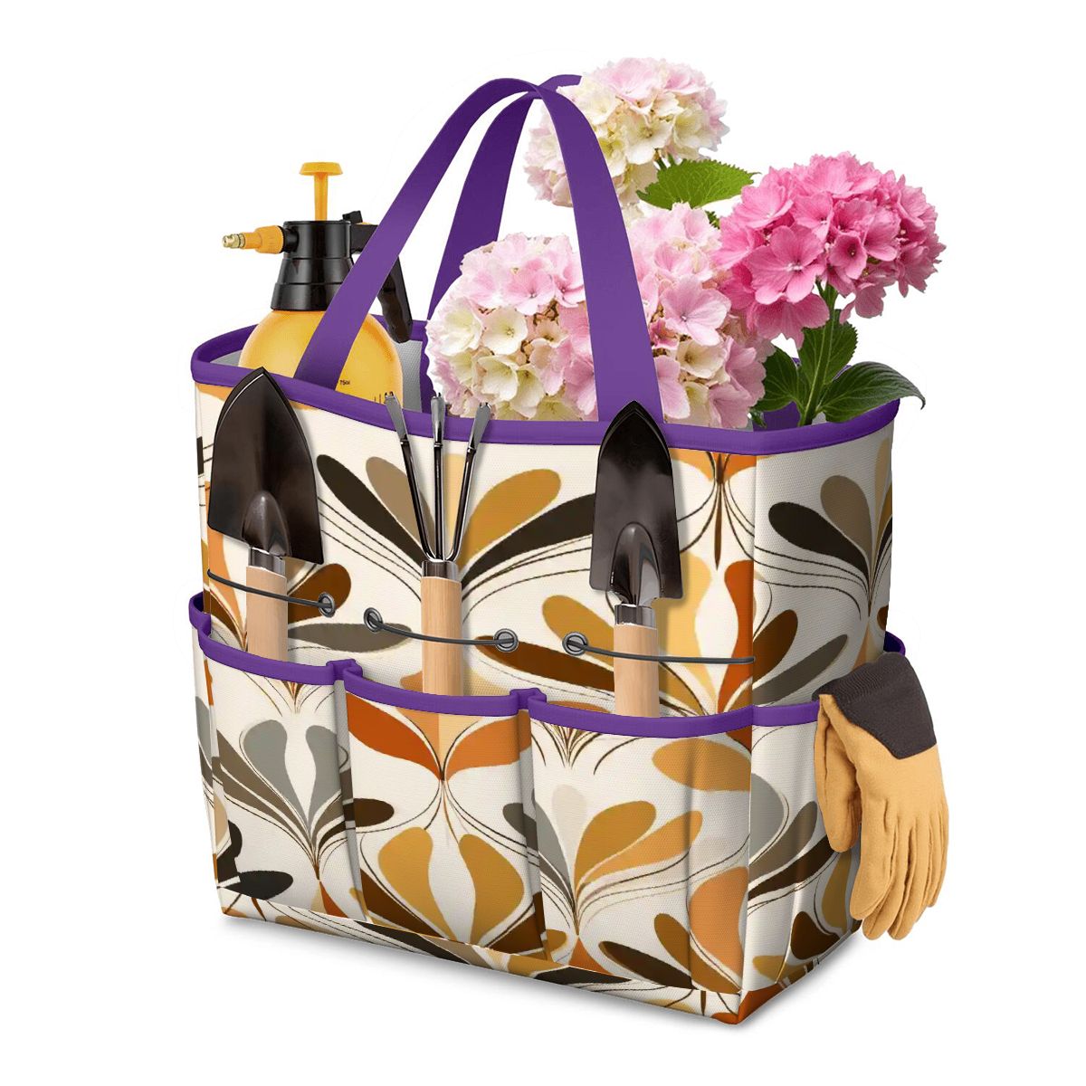 Kate McEnroe New York Mid Century Modern Retro 70s Mod Floral Garden Tool BagGarden Tool BagpskGjoRL95