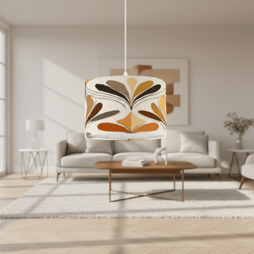 Kate McEnroe New York Mid Century Modern Retro 70s Mod Floral Plug In Swag LampPendant LightsaAWE0IGshs