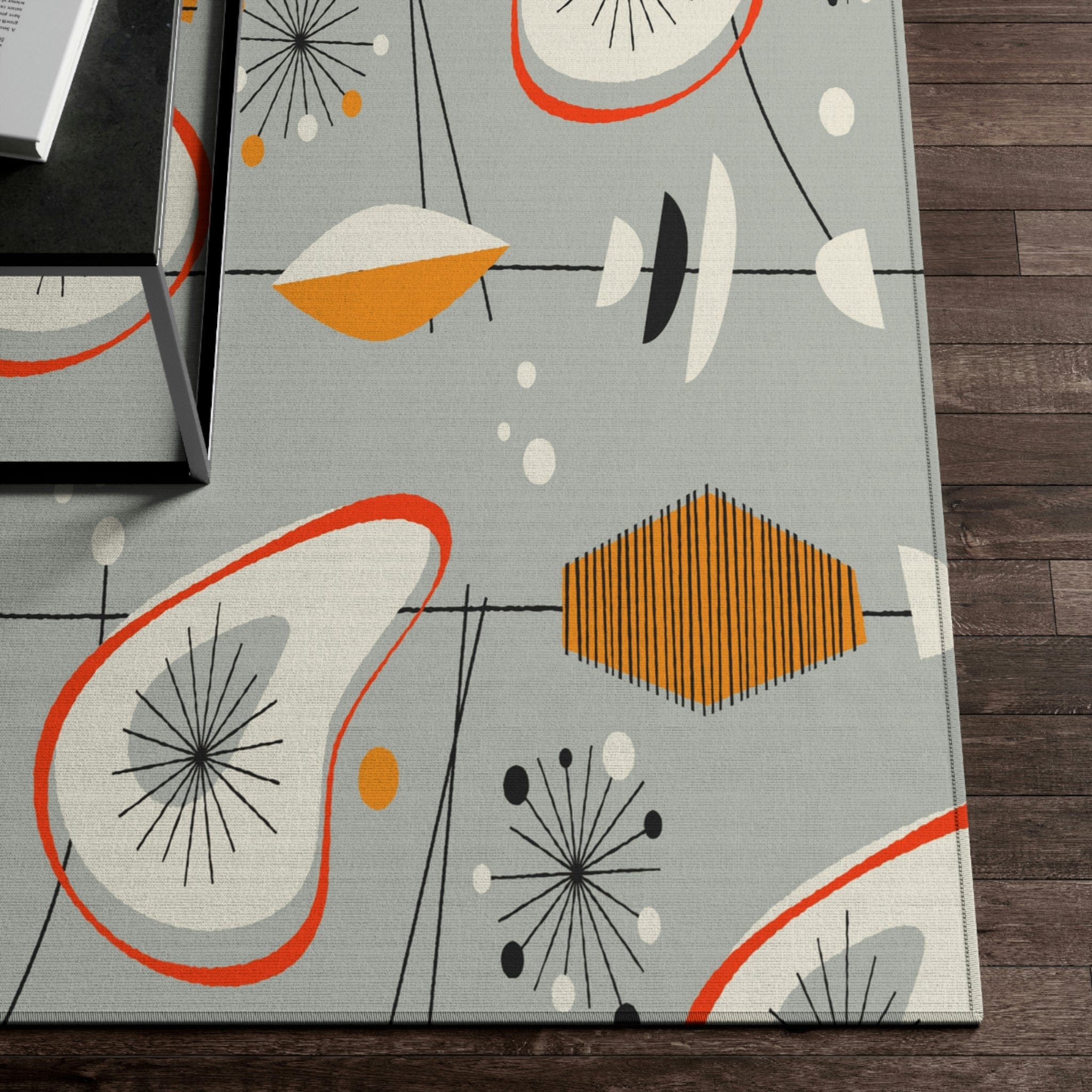 Kate McEnroe New York Mid Century Modern Retro Amoeba Starbust 1950s Area RugRugs10442153904631768761