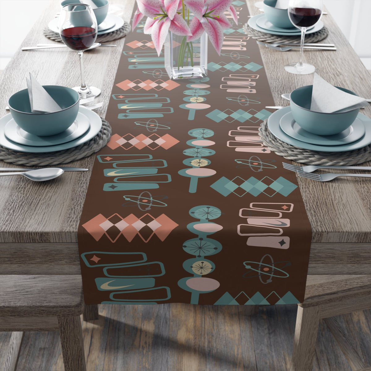 Kate McEnroe New York Mid Century Modern Retro Atomic 50s Table RunnerTable Runners61416158528371582037