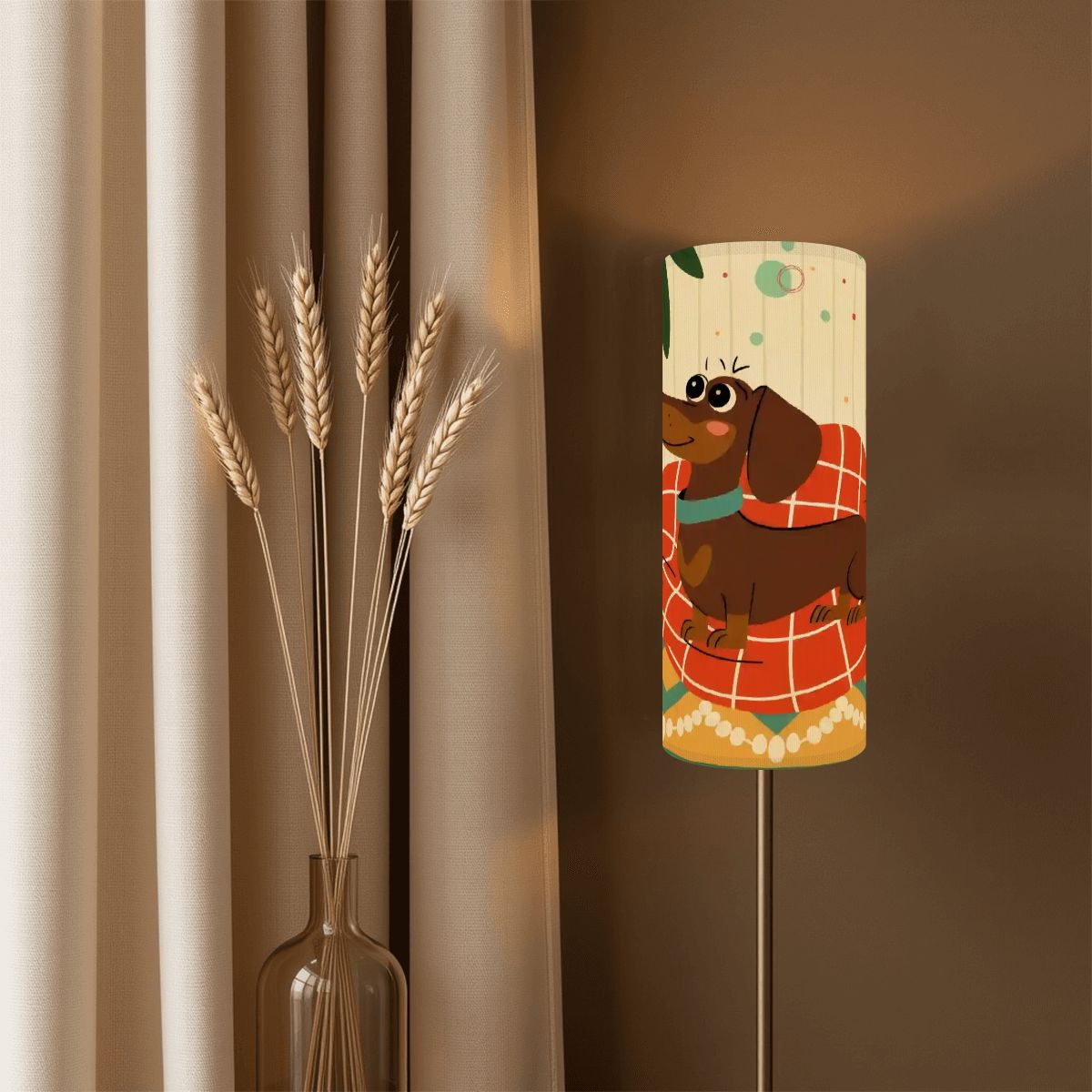 Kate McEnroe New York Mid Century Modern Retro Doxie Dachshund Atomic Dog Slim Lamp ShadeLamp ShadesDmImc2nzmc