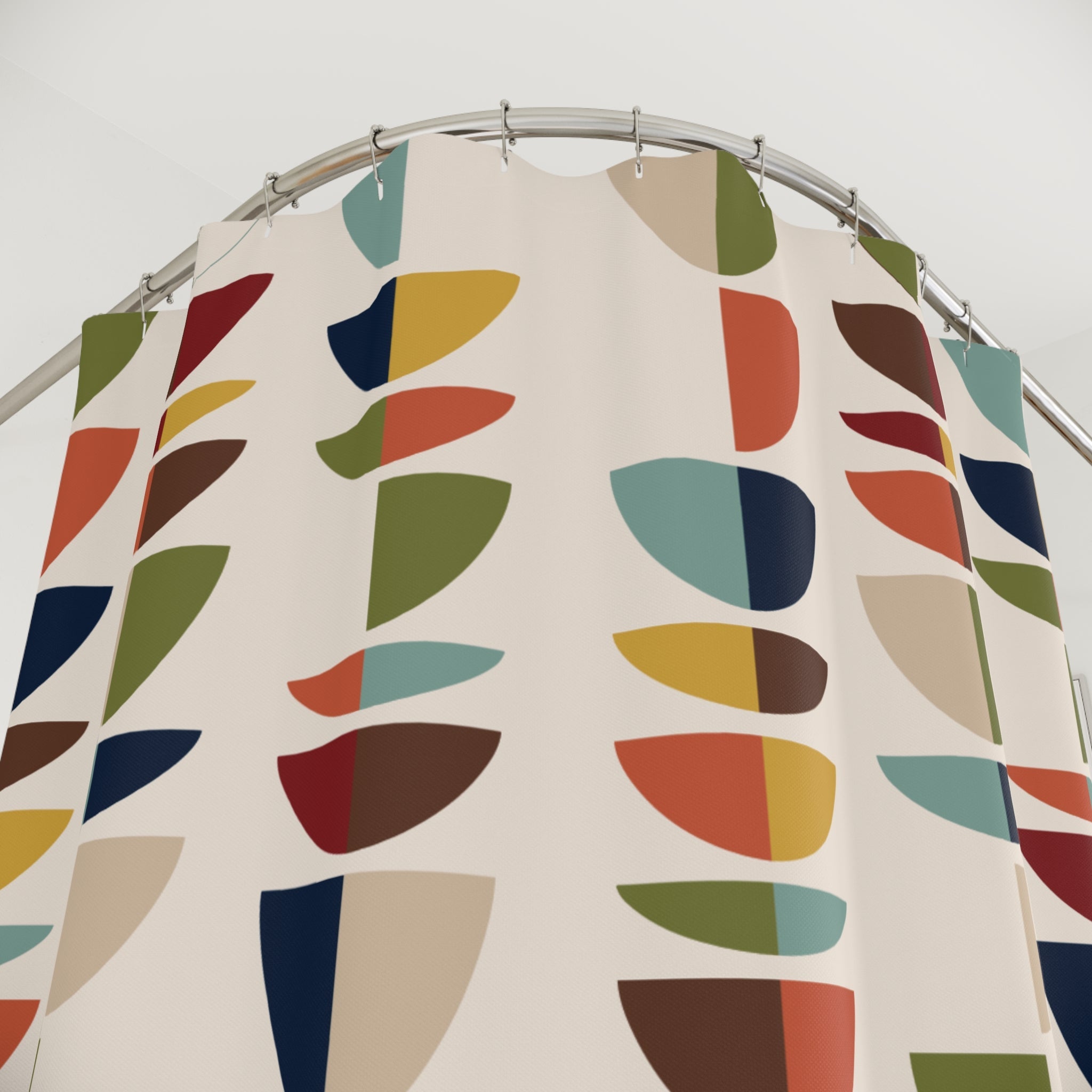 Kate McEnroe New York Mid Century Modern Retro Geometric Abstract MCM Shower CurtainShower Curtains30210610259491941243