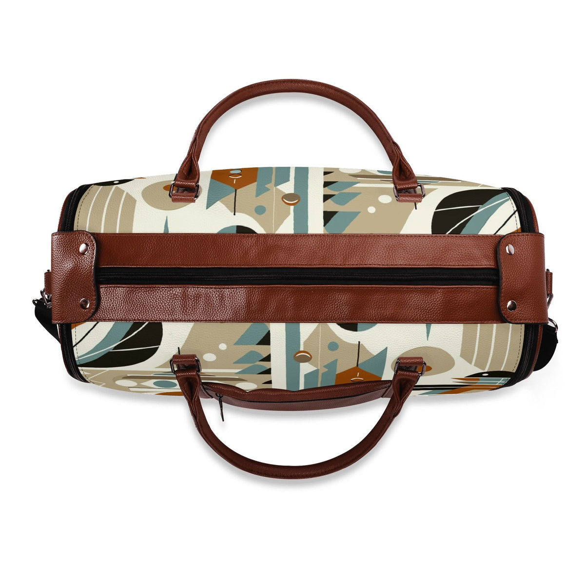 Kate McEnroe New York Mid Century Modern Retro Geometric Foldable Duffel BagDuffel BagsWQE2E05W - 1