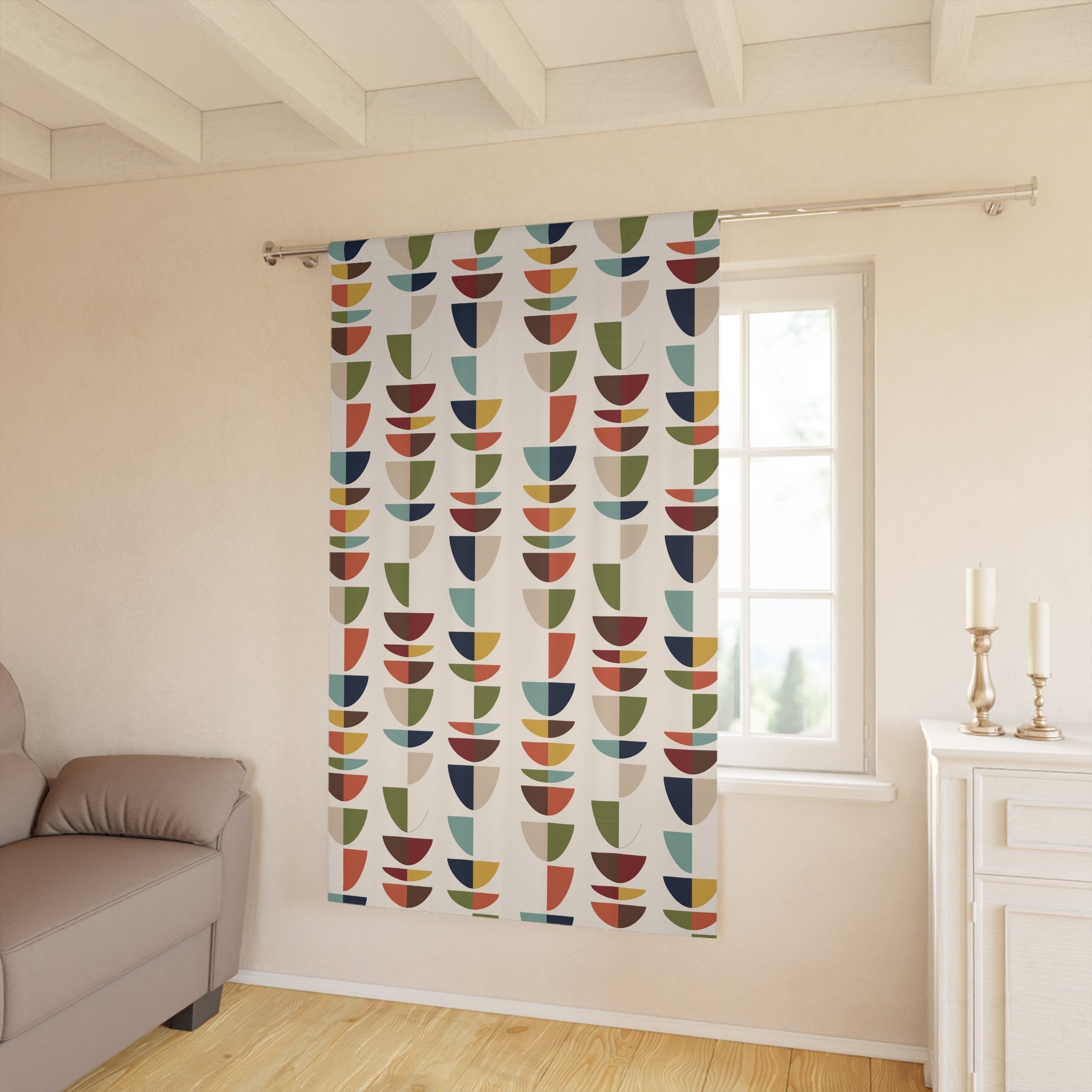 Kate McEnroe New York Mid Century Modern Retro Geometric MCM Blackout Curtain PanelWindow Curtains26834246509348245396