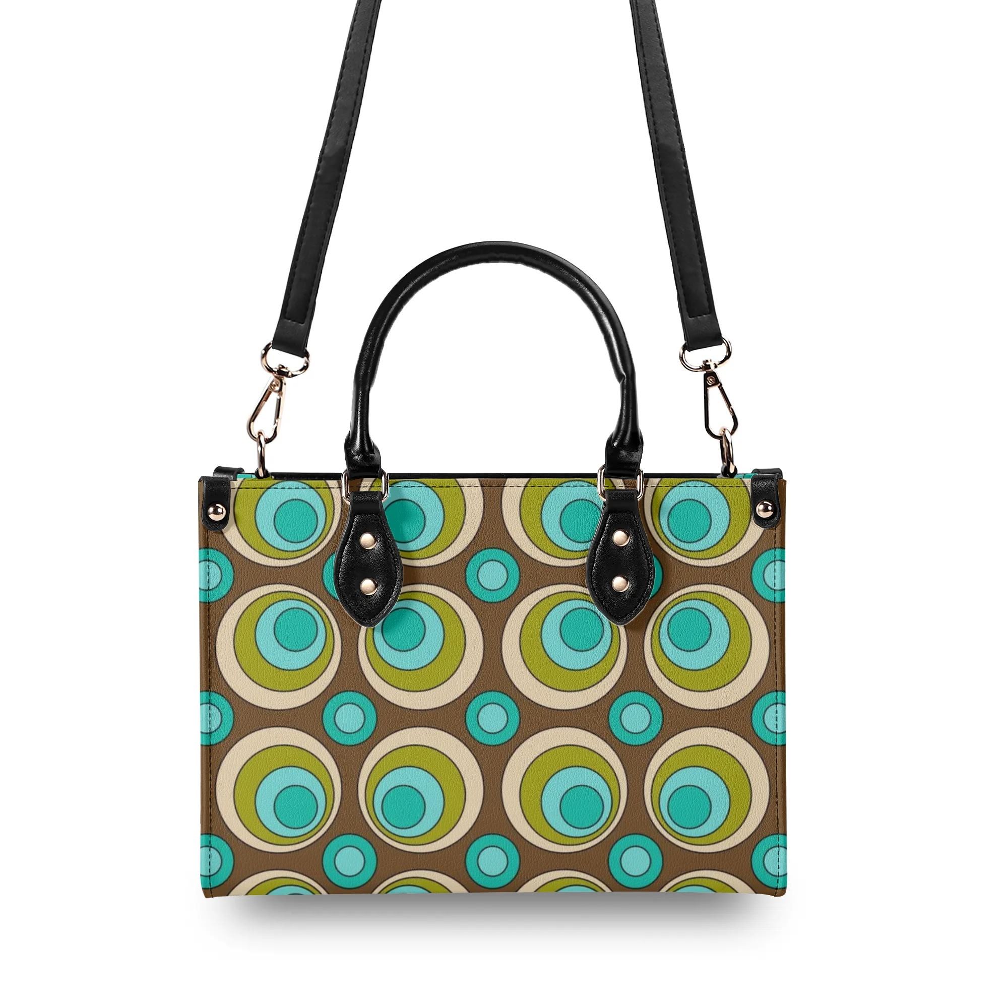 Kate McEnroe New York Mid Century Modern Retro Groovy Orbs SatchelHandbagsW1MOD4OY - 1