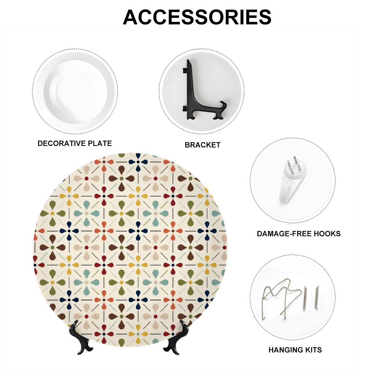 Kate McEnroe New York Mid Century Modern Retro Scandinavian Floral Decorative PlateDecorative Plates1o4bmlpt_003