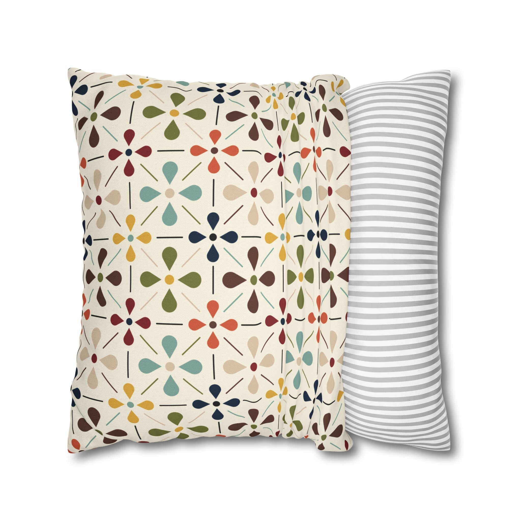 Kate McEnroe New York Mid Century Modern Retro Scandinavian Floral Pillow CoverThrow Pillow Covers10123858263881860272