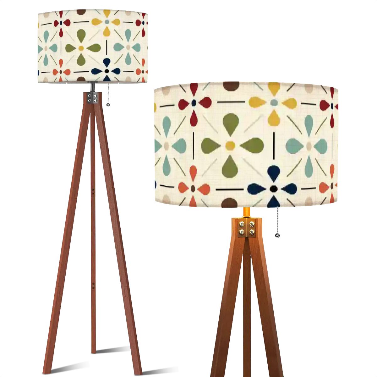 Kate McEnroe New York Mid Century Modern Scandinavian Danish Floral Tripod Floor LampTripod Floor Lamps8z6kwdt52L