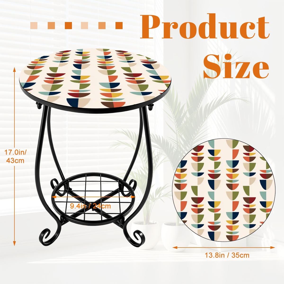 Kate McEnroe New York Mid Century Modern Scandinavian Floral Outdoor Side Tableoutdoor side tablemYXzqJ7yLM