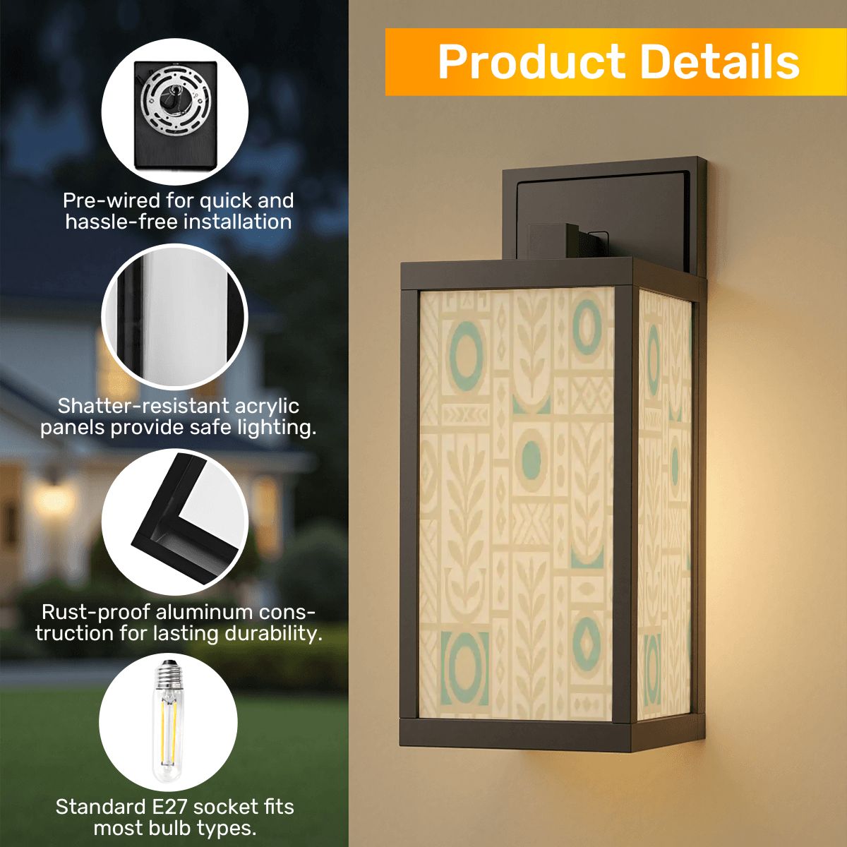 Kate McEnroe New York Mid Century Modern Scandinavian Wall Sconce, Retro Indoor Outdoor Accent LightOutdoor Wall LightsMrZVvieTZh