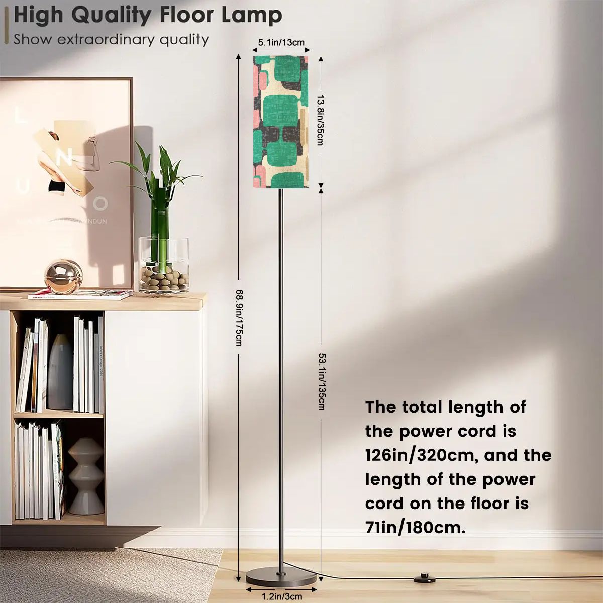 Kate McEnroe New York Mid Century Modern Slim Floor Lamp, Retro Abstract 50s LightingSlim Floor Lamps8Cy7MDWUw0