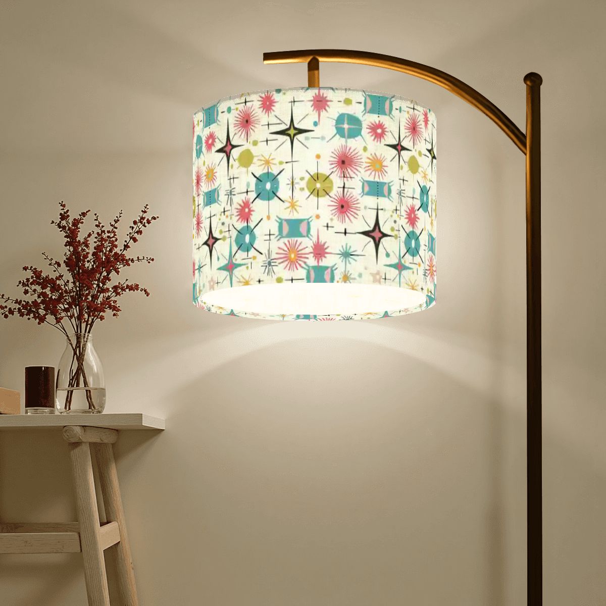 Kate McEnroe New York Mid Century Modern Sputnik Atomic Starburst Arc Floor LampArc Floor LampscdkKGEPubO