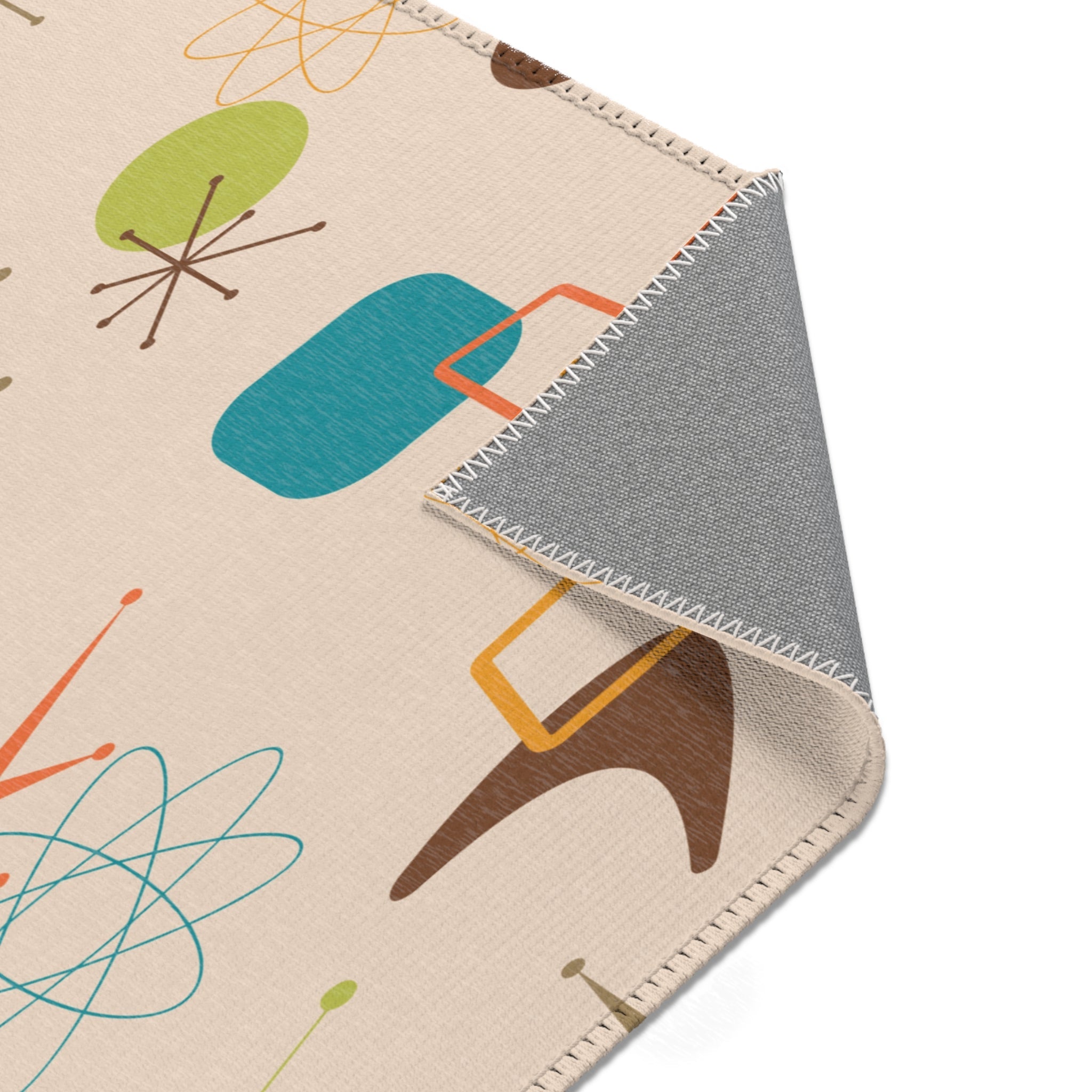 Kate McEnroe New York Mid Century Modern Starburst Area Rug, Retro Atomic Mod Indoor AccentRugs24984093413016105672