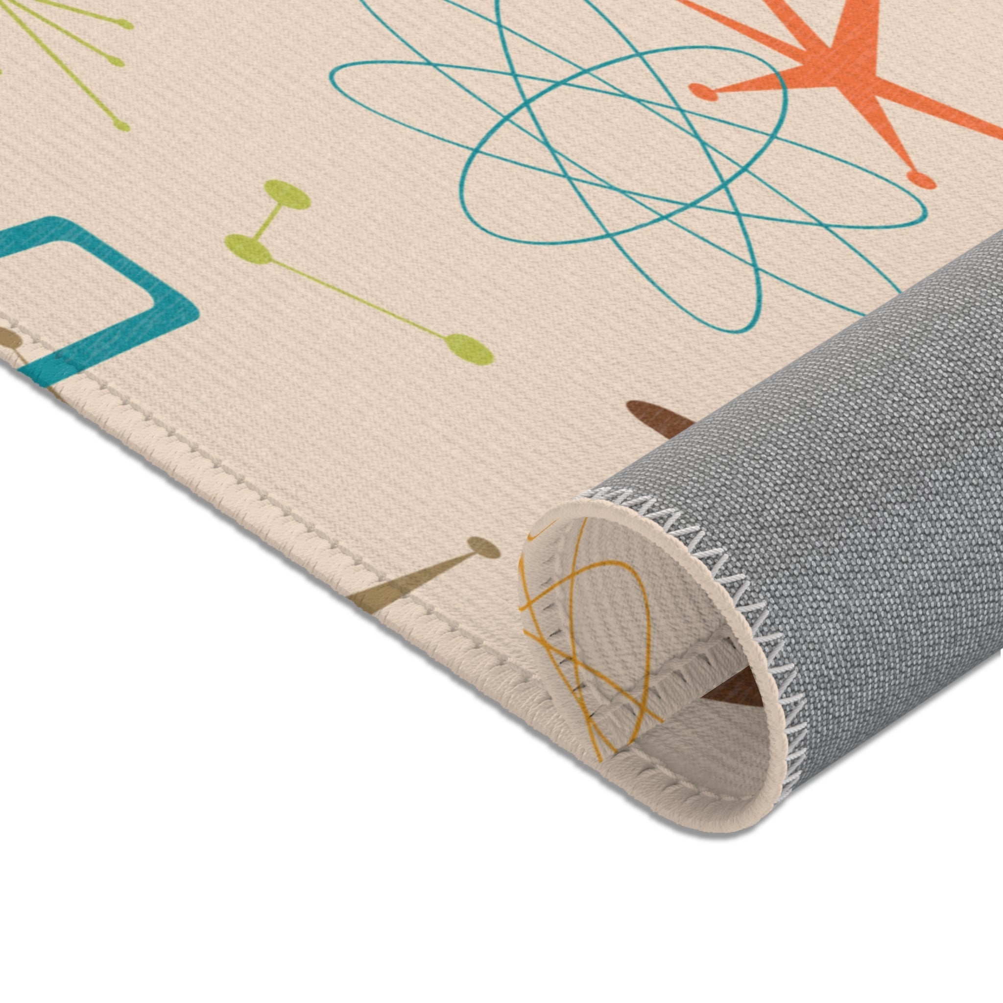 Kate McEnroe New York Mid Century Modern Starburst Area Rug, Retro Atomic Mod Indoor AccentRugs24984093413016105672