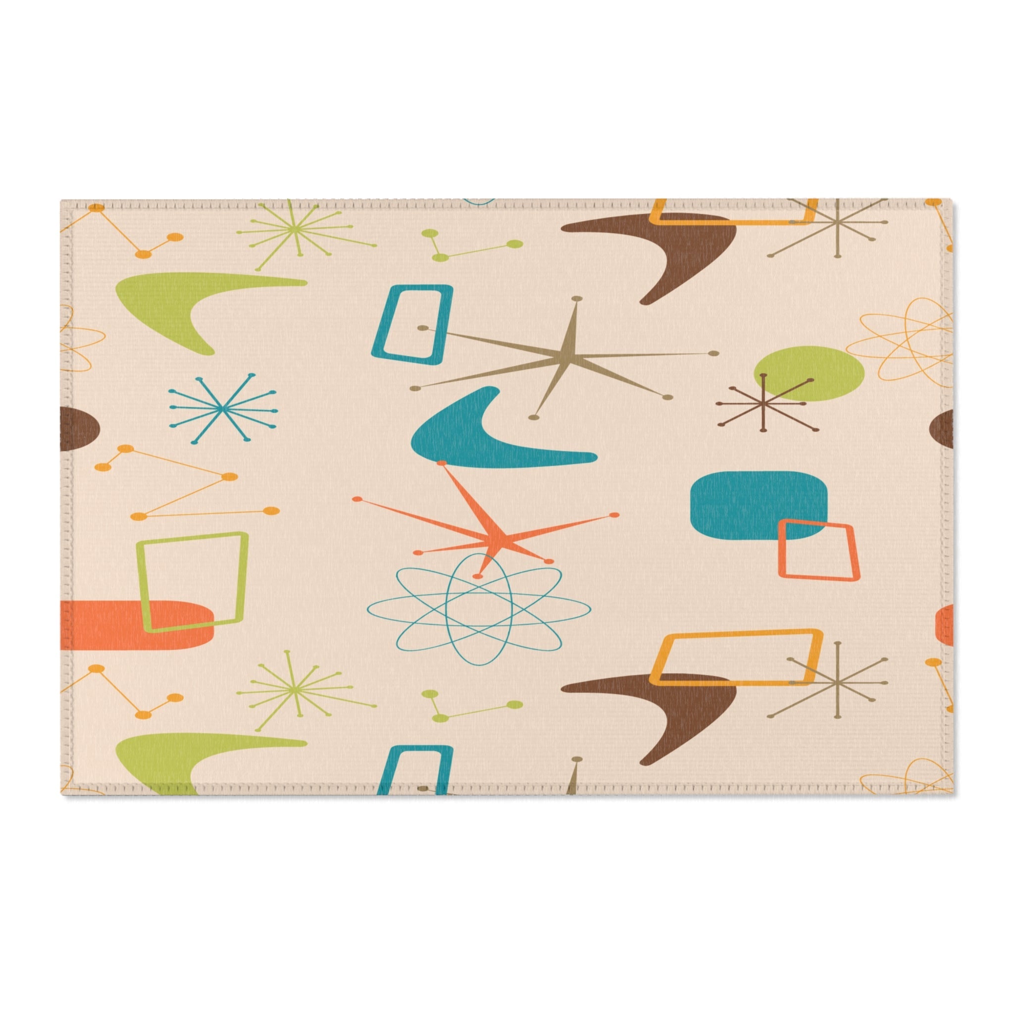 Kate McEnroe New York Mid Century Modern Starburst Area Rug, Retro Atomic Mod Indoor AccentRugs26269955955058842501