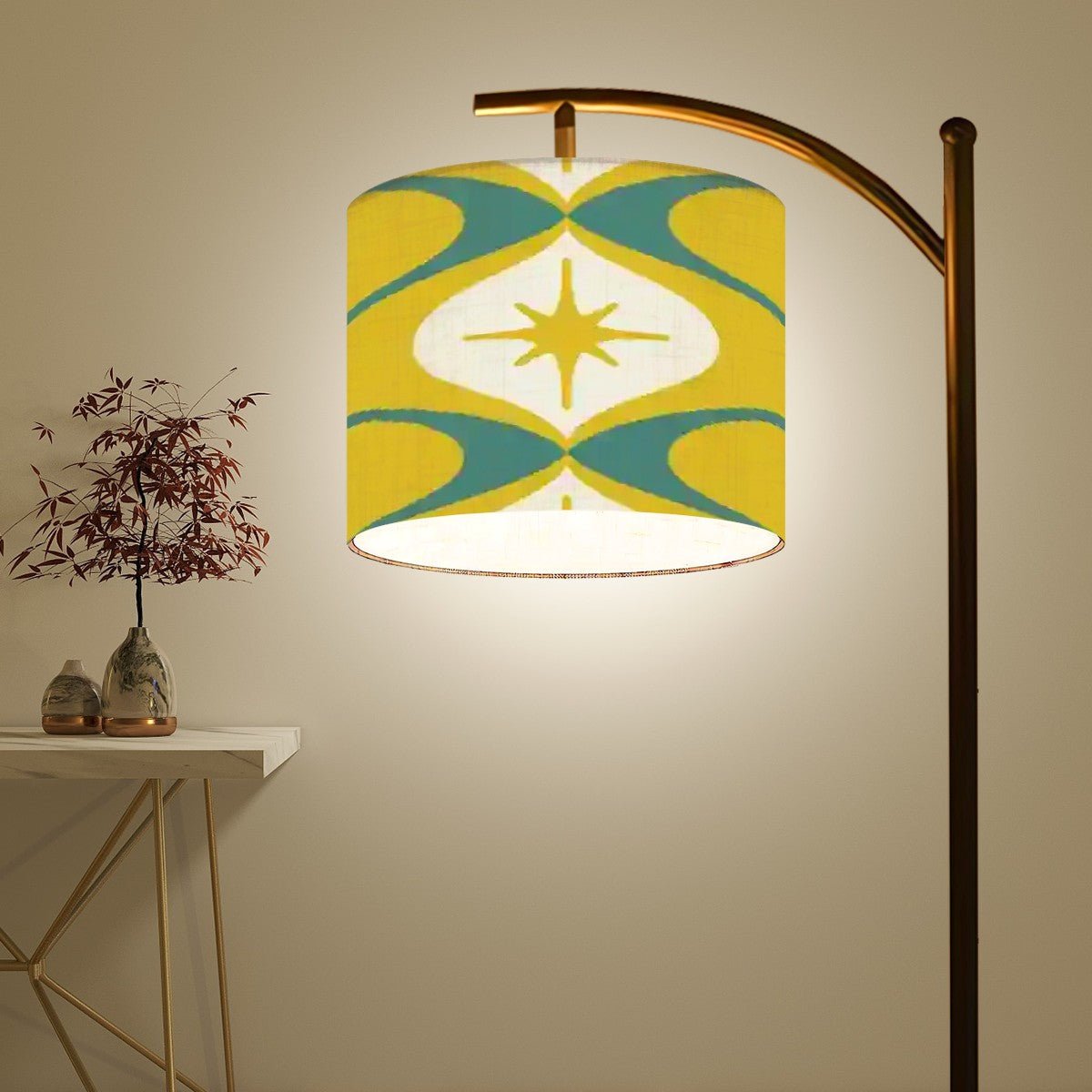 Kate McEnroe New York Mid Century Modern Starburst Boomerang Arc Floor Lamp, Retro Atomic Age LightingFloor LampsbzbdmBFkon