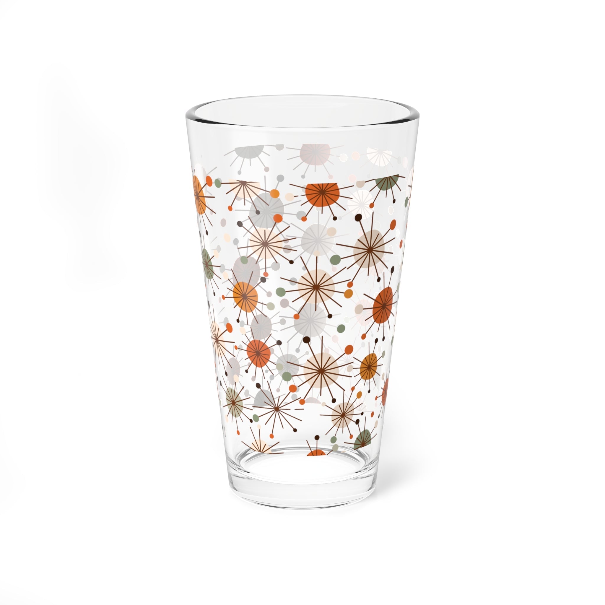 Kate McEnroe New York Mid Century Modern Starburst Pint Glass, 16oz Atomic Age Barware, Retro Geometric Cocktail Glass, Vintage Style DrinkwarePint Glasses14235534650408589251