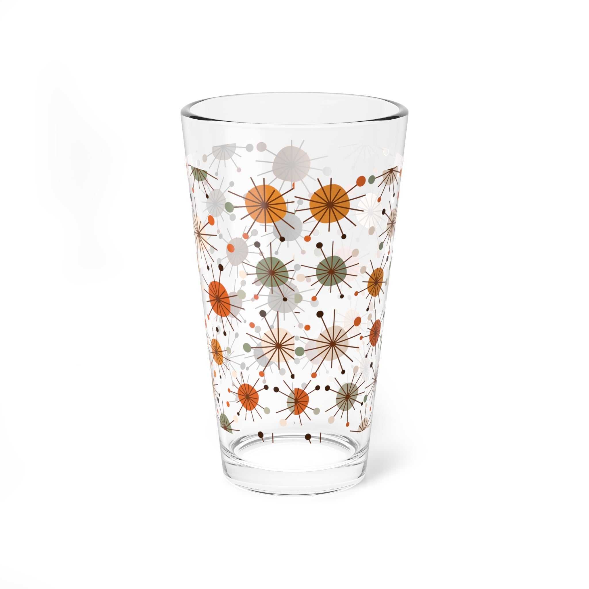 Kate McEnroe New York Mid Century Modern Starburst Pint Glass, 16oz Atomic Age Barware, Retro Geometric Cocktail Glass, Vintage Style DrinkwarePint Glasses14235534650408589251