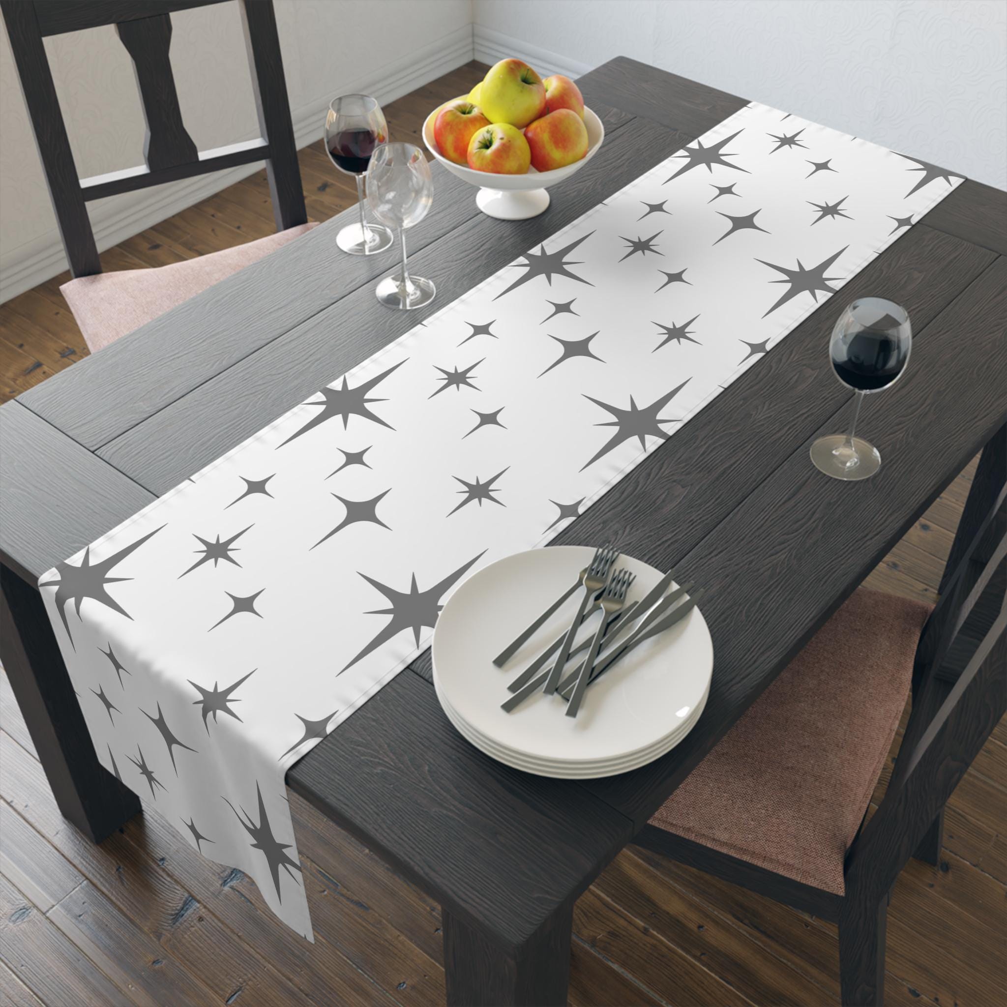 Kate McEnroe New York Mid Century Modern Starburst Table Runner Retro Dining AccentTable Runners21054601400685212086