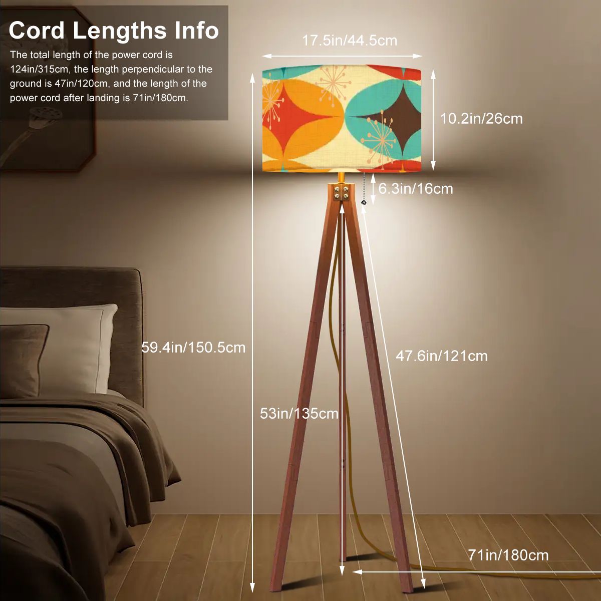 Kate McEnroe New York Mid Century Modern Starburst Tripod Floor Lamp Retro MCM LightingTripod Floor Lamps9ElOO2W1qW