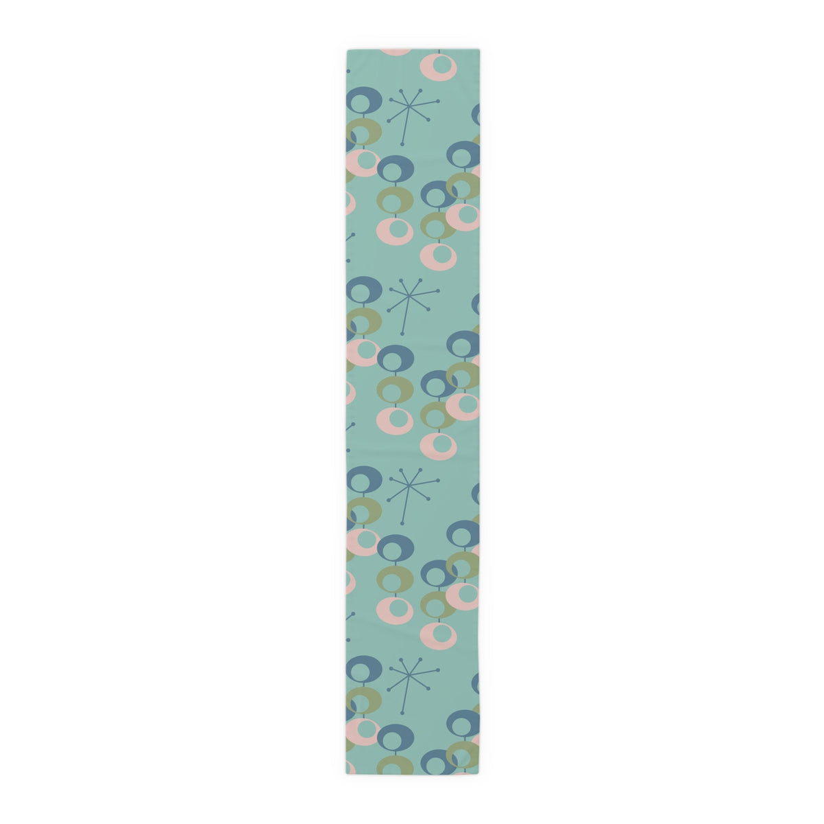 Kate McEnroe New York Mid Century Modern Table Runner, Retro Orbs Atomic Dining DecorTable Runners16589469380622880573