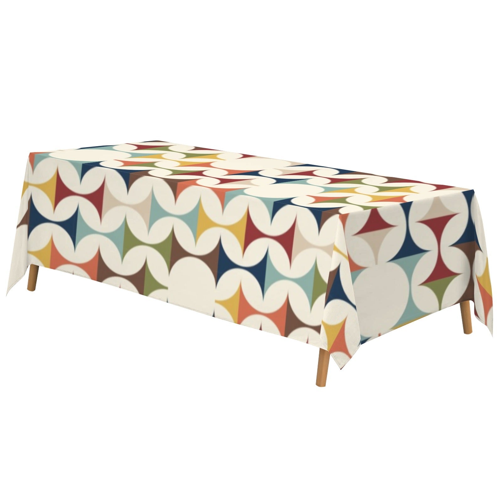 Kate McEnroe New York Mid Century Modern Tablecloth Scandinavian Danish Retro Geometric LinenTableclothsD3274681