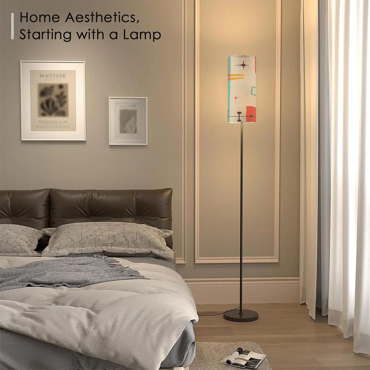 Kate McEnroe New York Mid Century Modern Tall Lamp, Retro Atomic Starburst Floor Light, 1950s Space Age LightingSlim Floor LampsFgSacBm1qU