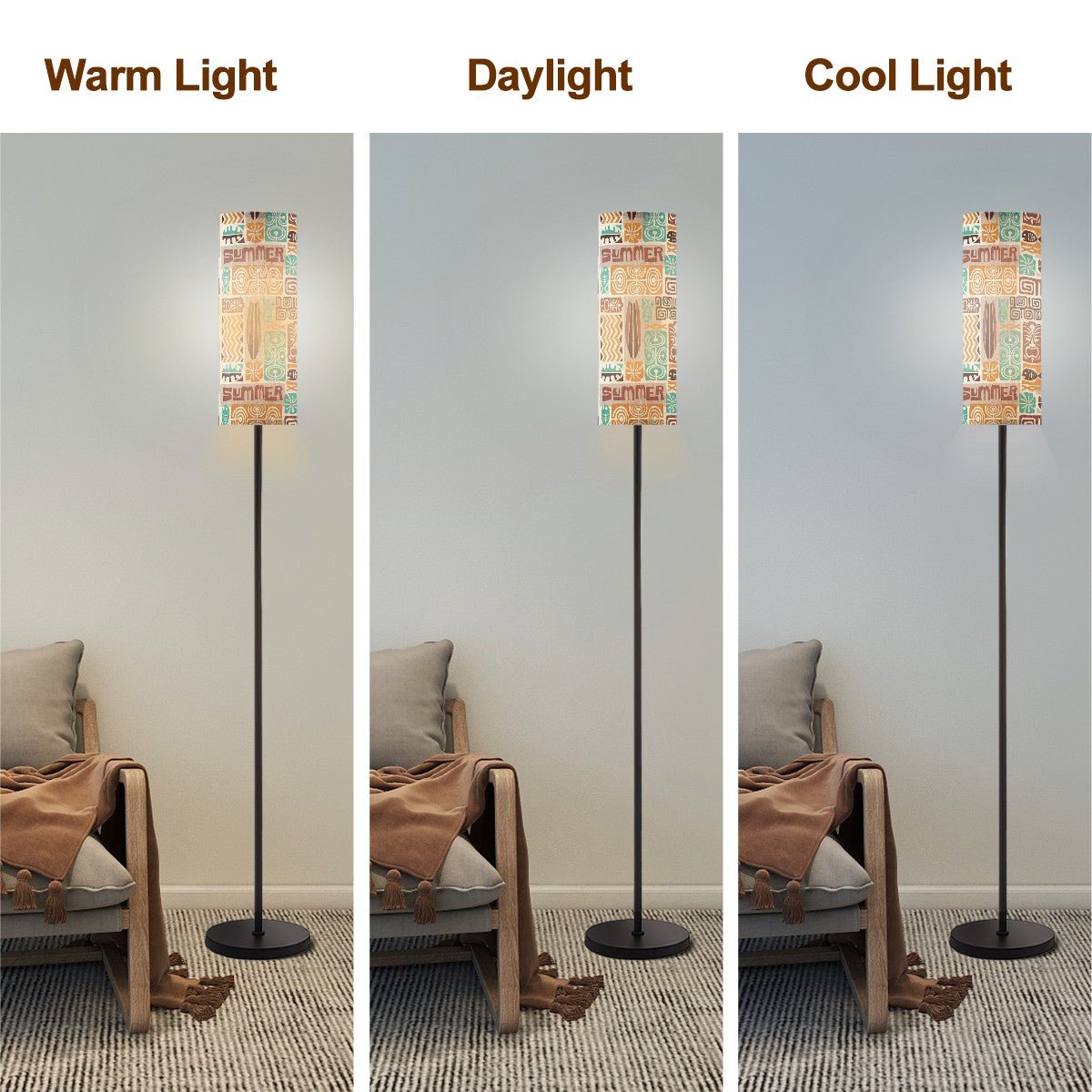Kate McEnroe New York Mid Century Modern Tiki Floor Lamp, Retro Surf Polynesian Summer LightingFloor LampsBZ8ZRoPZBp