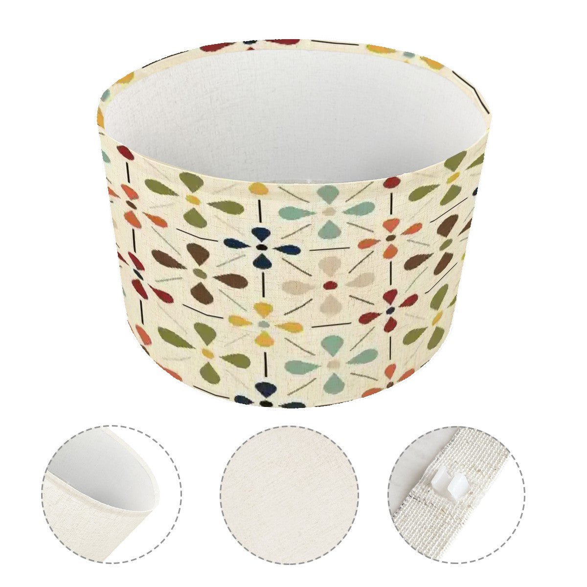 Kate McEnroe New York Mid Century Scandinavian Floral Drum Lamp ShadeLamp ShadesC2x1BFpI67
