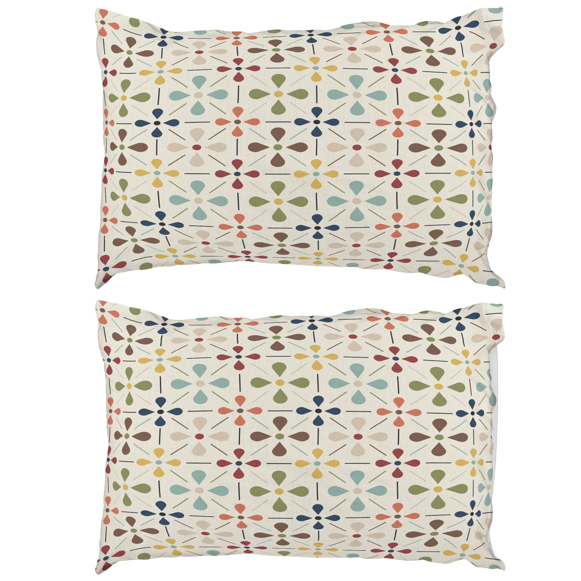 Kate McEnroe New York Mid Century Scandinavian Pillowcase, Danish Modern Retro Floral BeddingPillowcases1250