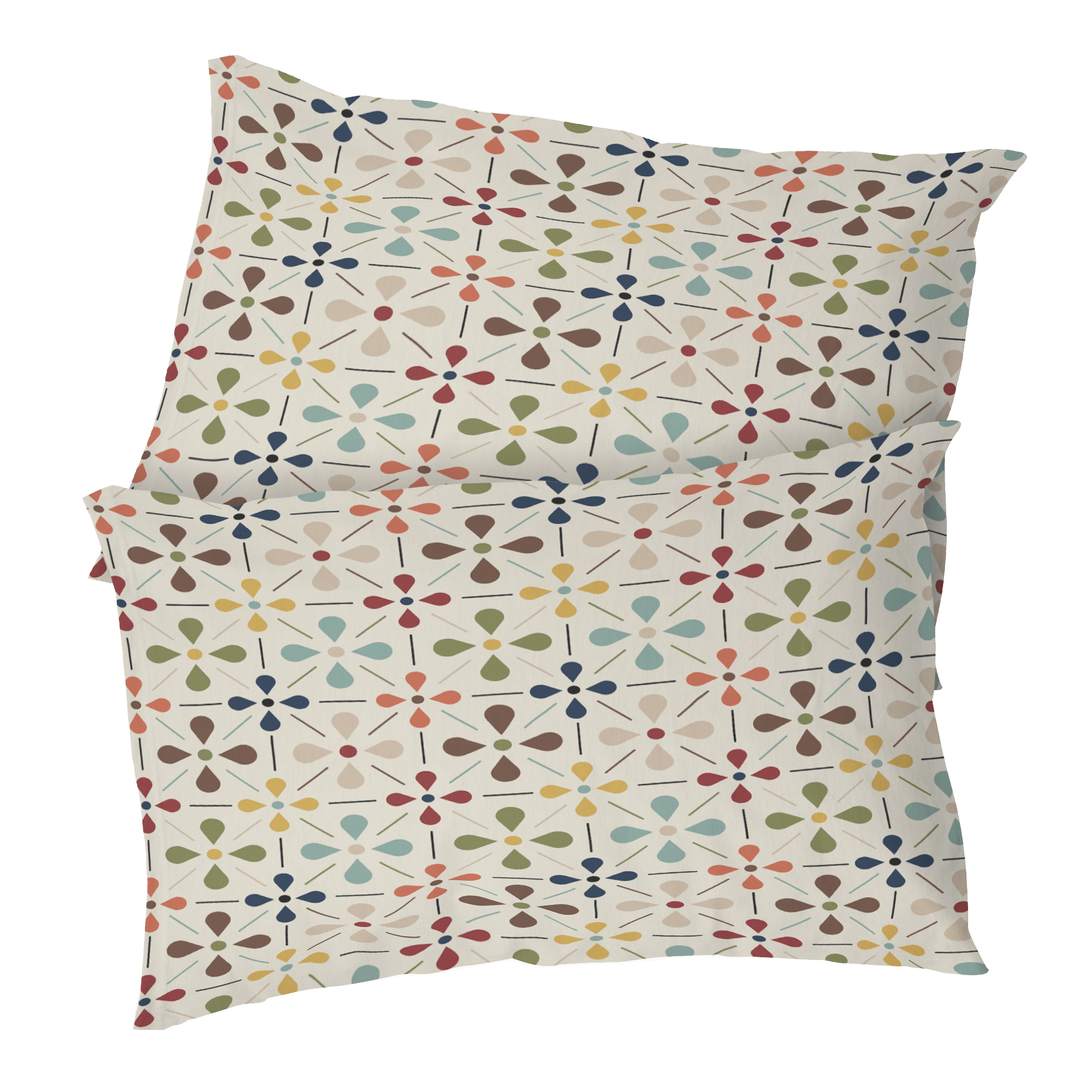 Kate McEnroe New York Mid Century Scandinavian Pillowcase, Danish Modern Retro Floral BeddingPillowcases1250