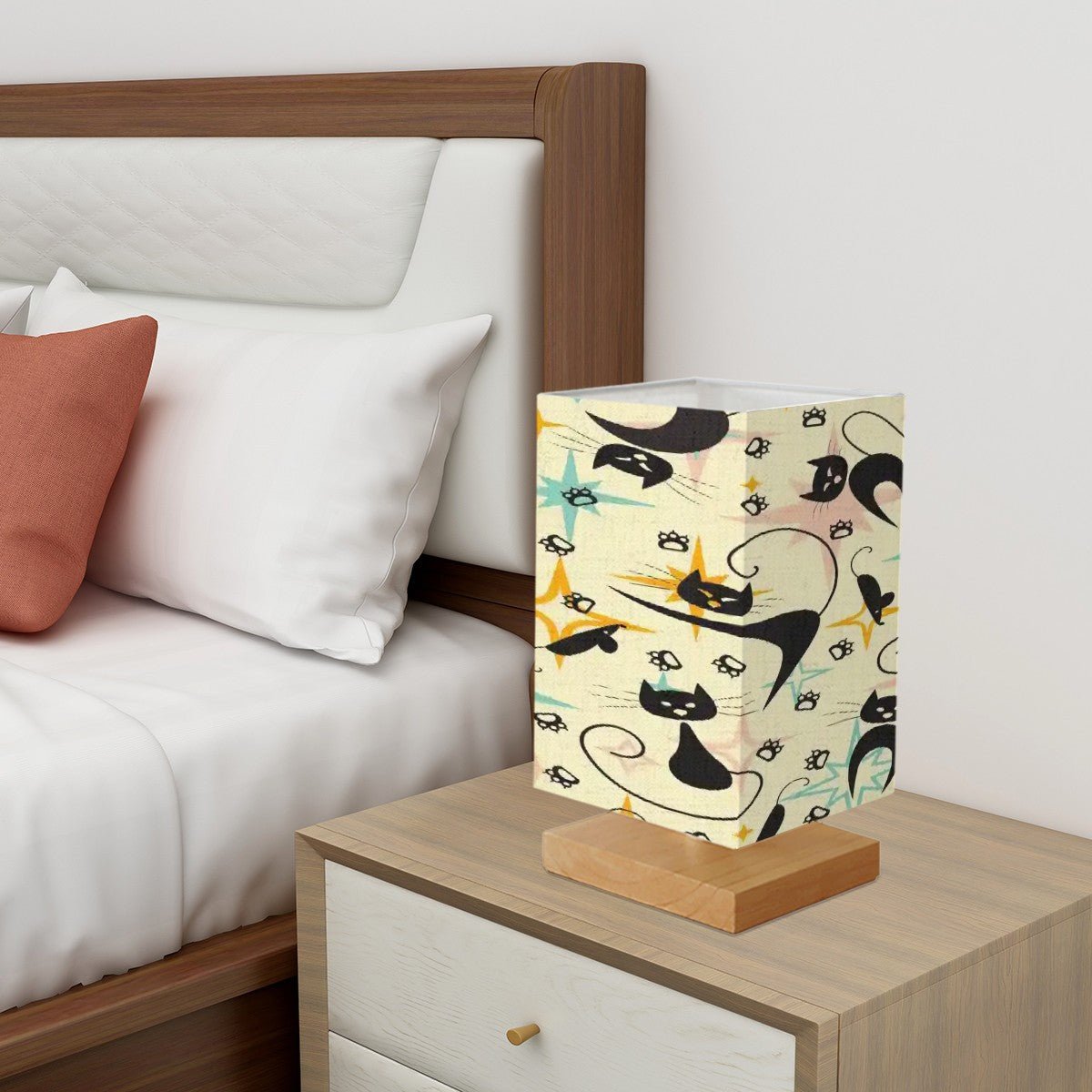 Kate McEnroe New York Mid Mod Atomic Cat Starburst Table Lamp, MCM Kitsch Office DecorTable Lamps3rnlbdgrdN