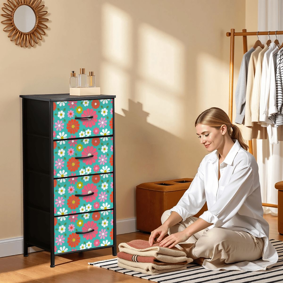 Kate McEnroe New York Mid Mod Daisy 70s Retro Kitsch Flower Power DresserDressersliqjAUKvZS