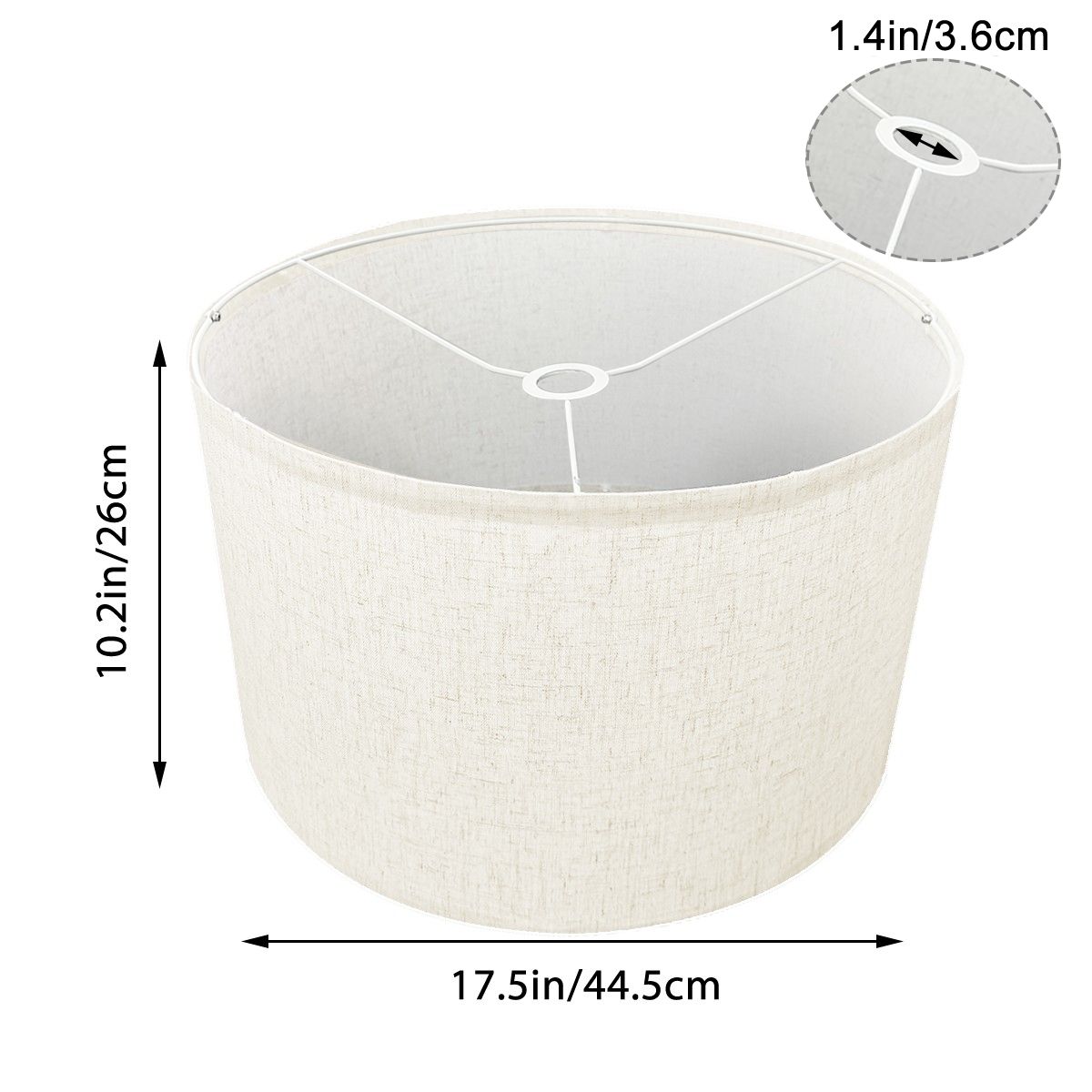 Kate McEnroe New York Minimalist White Linen Drum Lamp Shade, Modern Contemporary DecorLamp ShadesMdsswsG8w0
