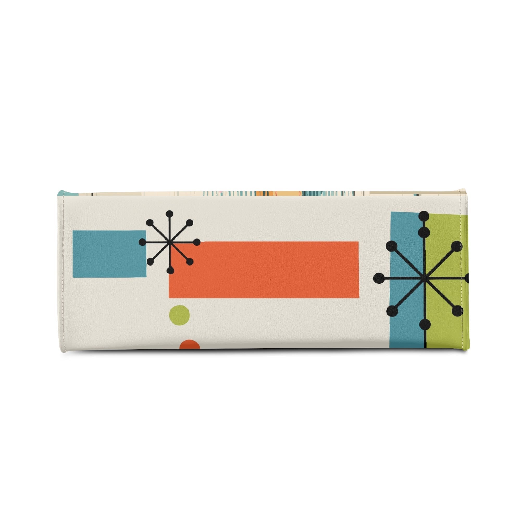Kate McEnroe New York Mod Poodle Mid Century Modern Handbag, Retro Geometric Starburst Satchel, 50s Kitsch Atomic Shoulder BagHandbagsN4MX86GW - 1