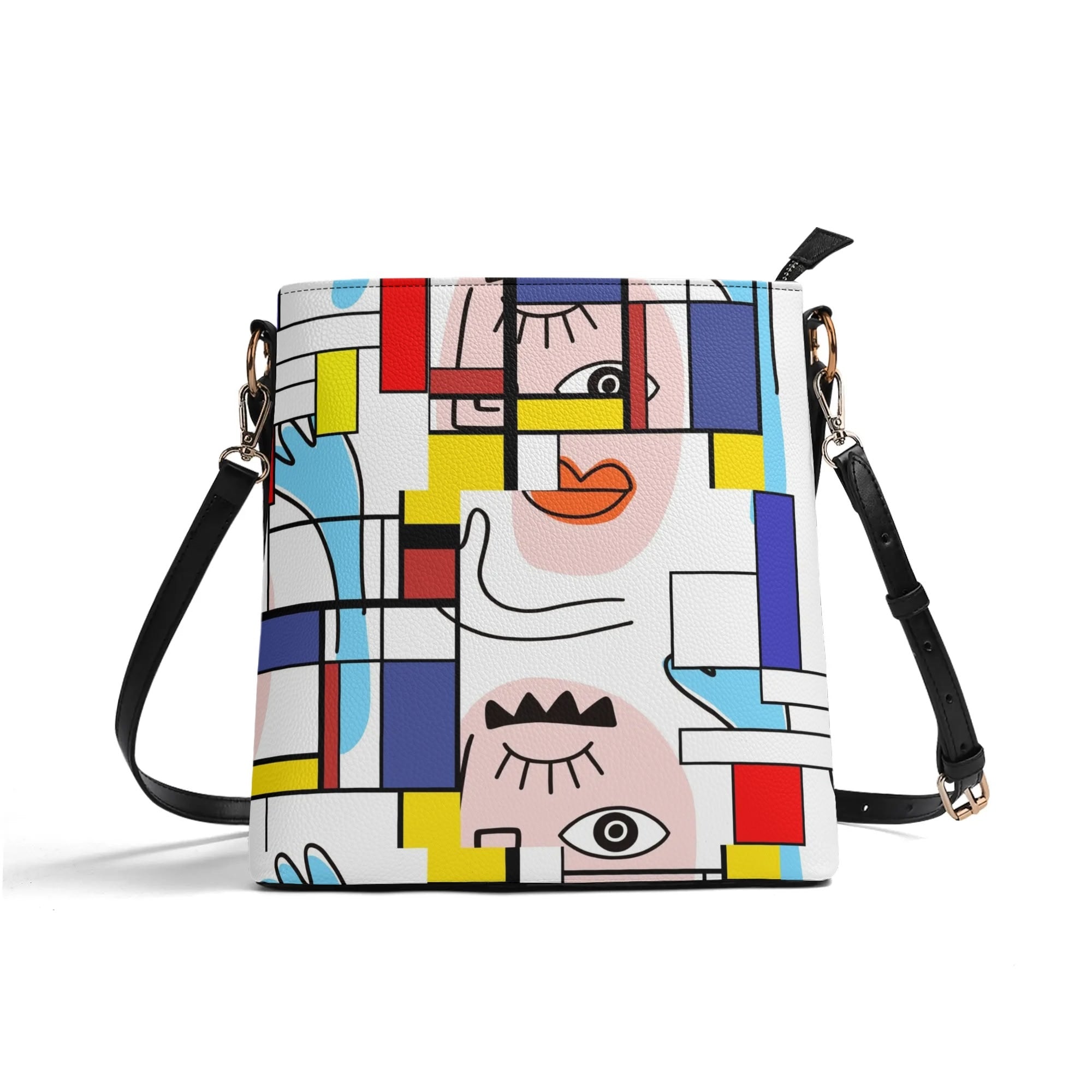 Kate McEnroe New York Mondrian Boho Evil Eye Patchwork Bucket BagHandbagsYZ9KOK3Y - 1