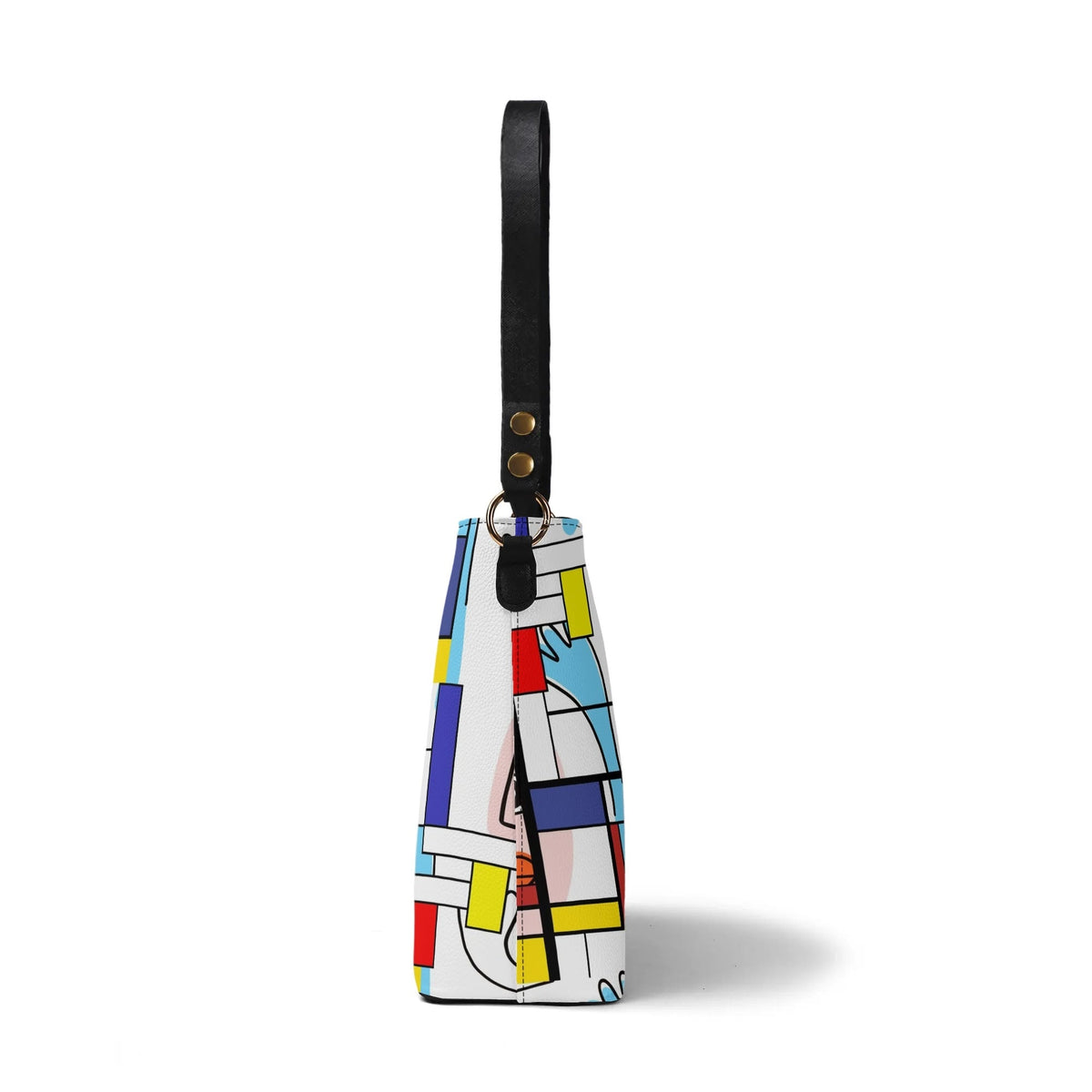 Kate McEnroe New York Mondrian Boho Evil Eye Patchwork Bucket BagHandbagsYZ9KOK3Y - 1