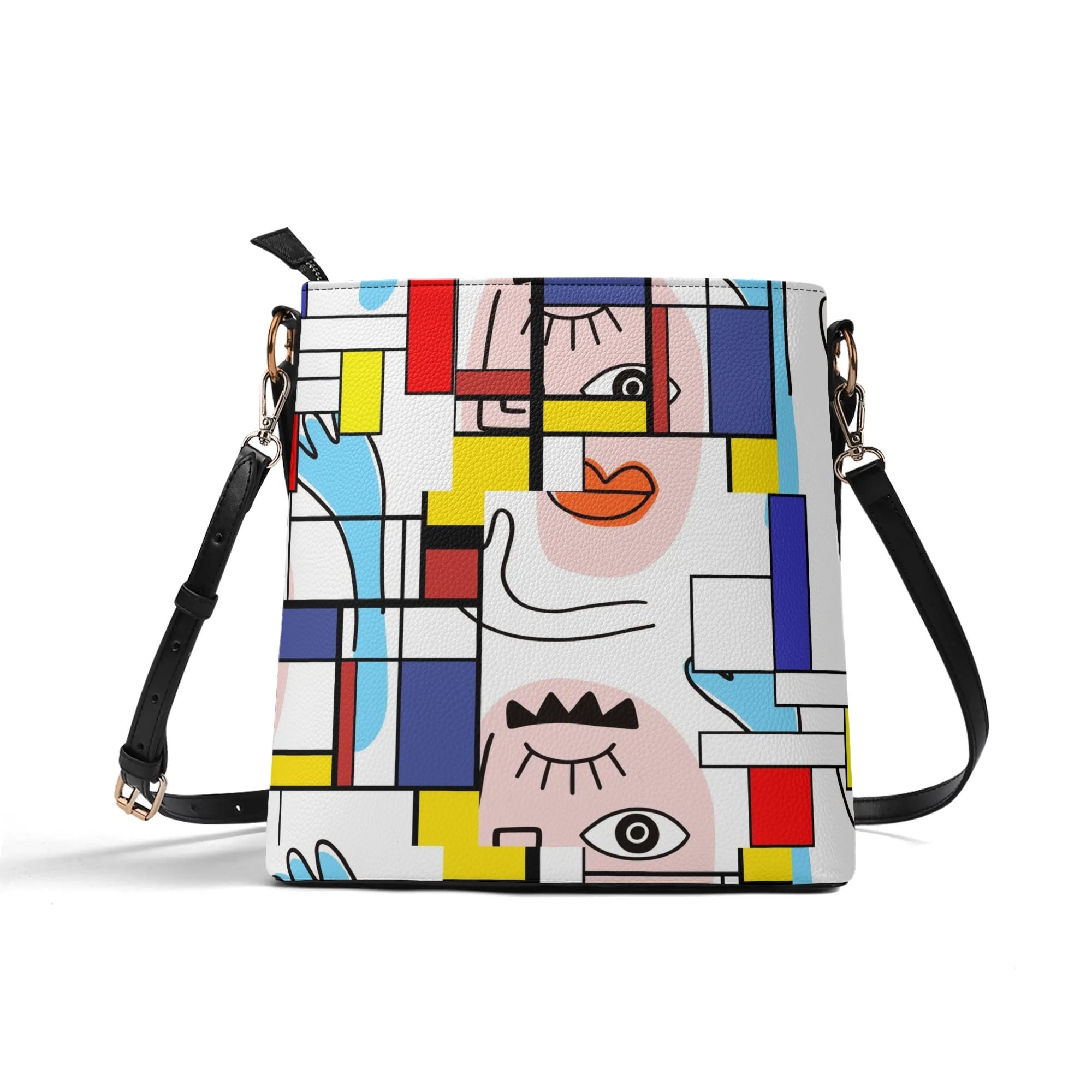 Kate McEnroe New York Mondrian Boho Evil Eye Patchwork Bucket BagHandbagsYZ9KOK3Y - 1