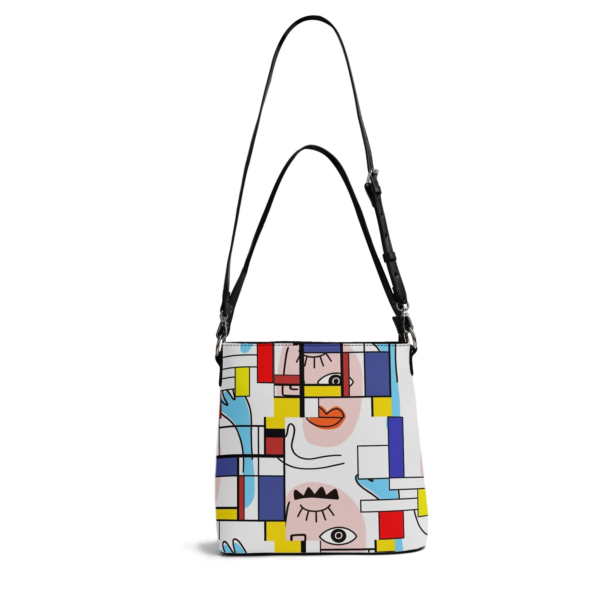 Kate McEnroe New York Mondrian Boho Evil Eye Patchwork Bucket BagHandbagsYZ9KOK3Y - 1