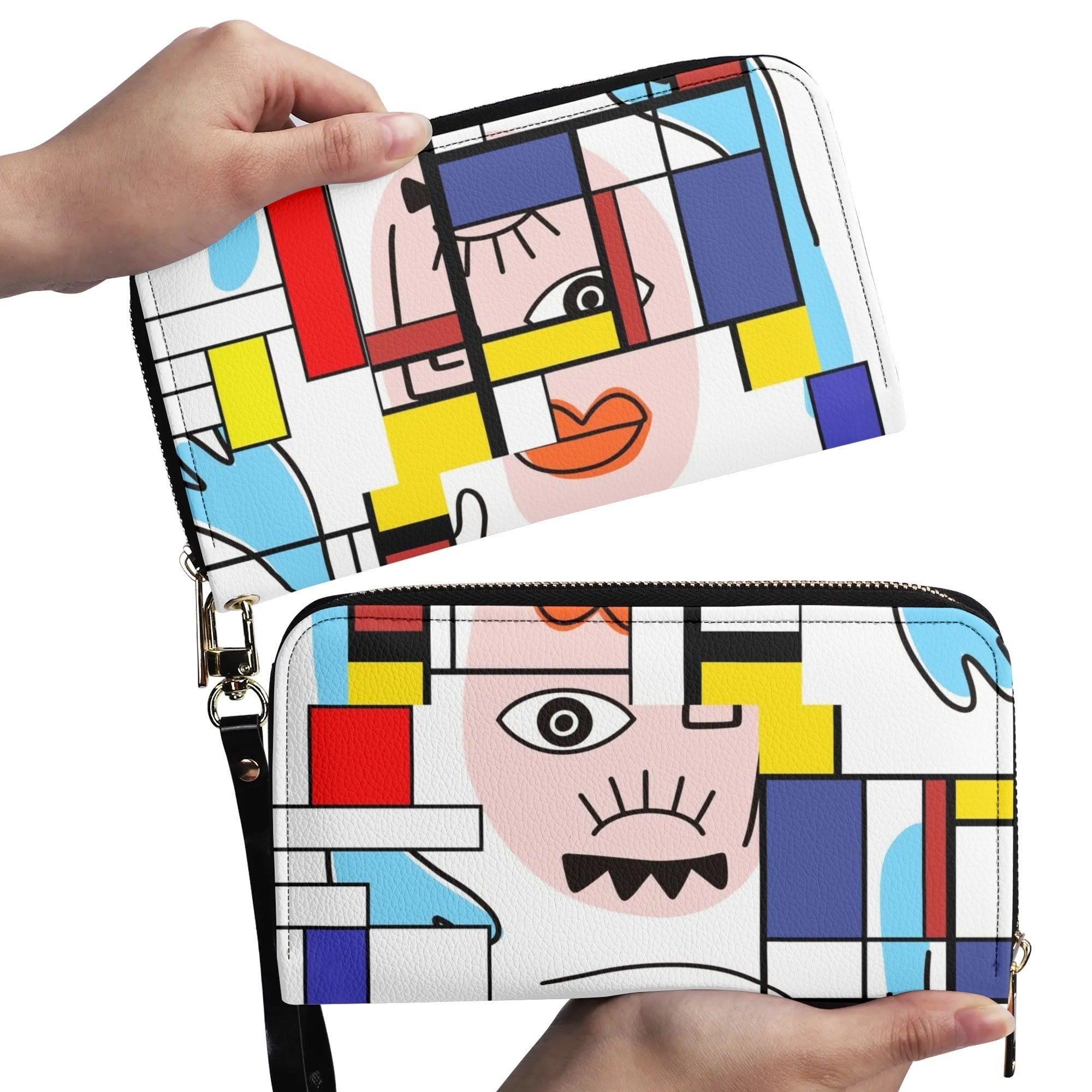Kate McEnroe New York Mondrian Boho Evil Eye Patchwork Leather WalletWalletsN2V030VN - 1