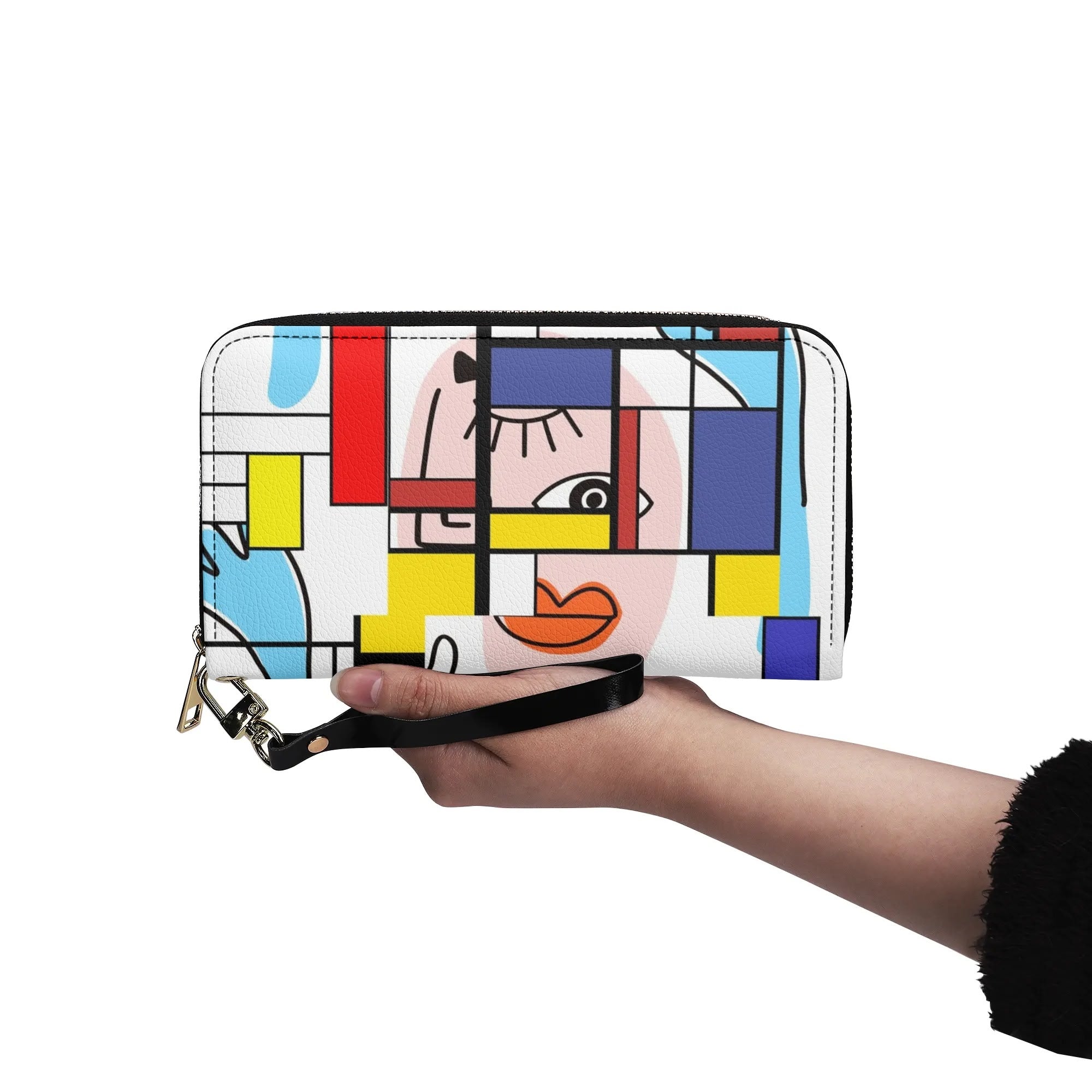 Kate McEnroe New York Mondrian Boho Evil Eye Patchwork Leather WalletWalletsN2V030VN - 1