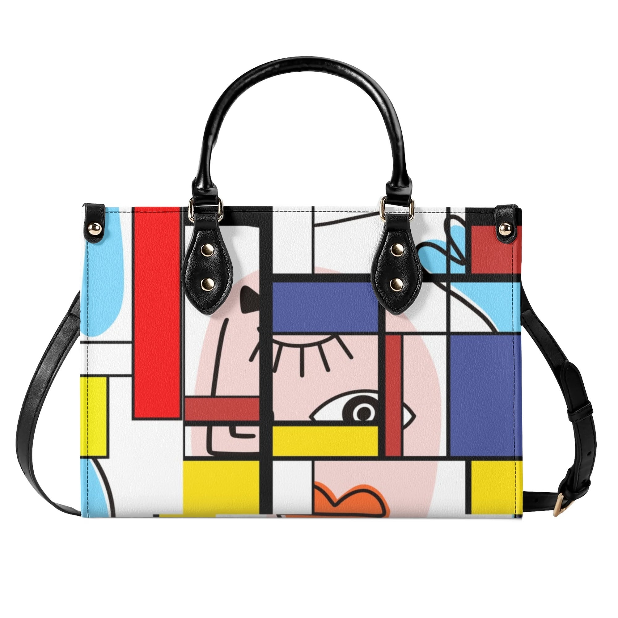 Kate McEnroe New York Mondrian Boho Evil Eye Patchwork SatchelHandbagsN4648VVY - 1